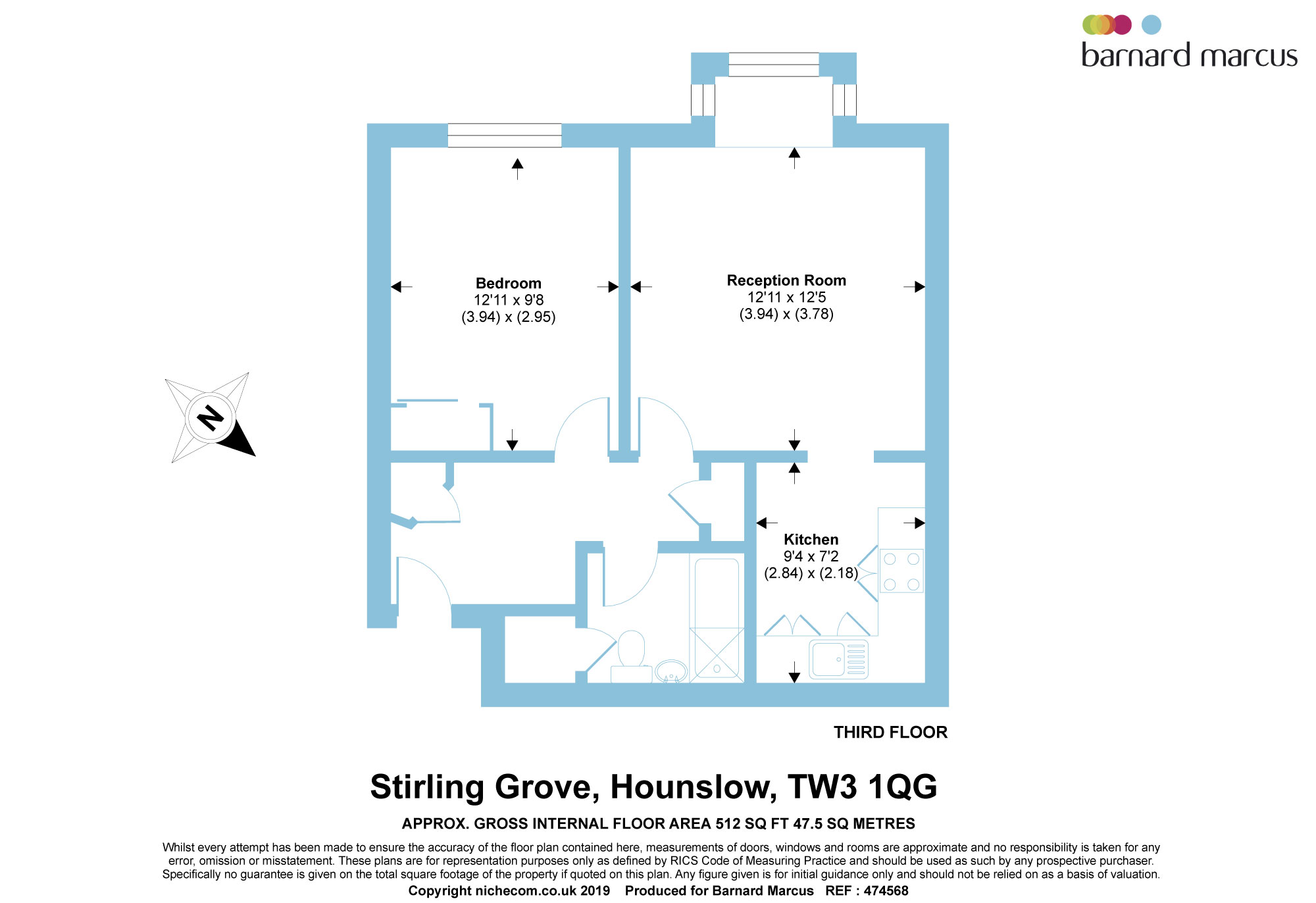 1 Bedrooms Flat for sale in Stirling Grove, Hounslow TW3