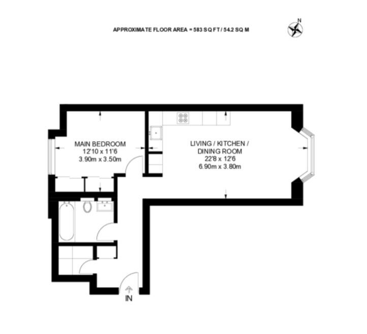 Apartment A402, 204, Great Portland Street, London floorplan
