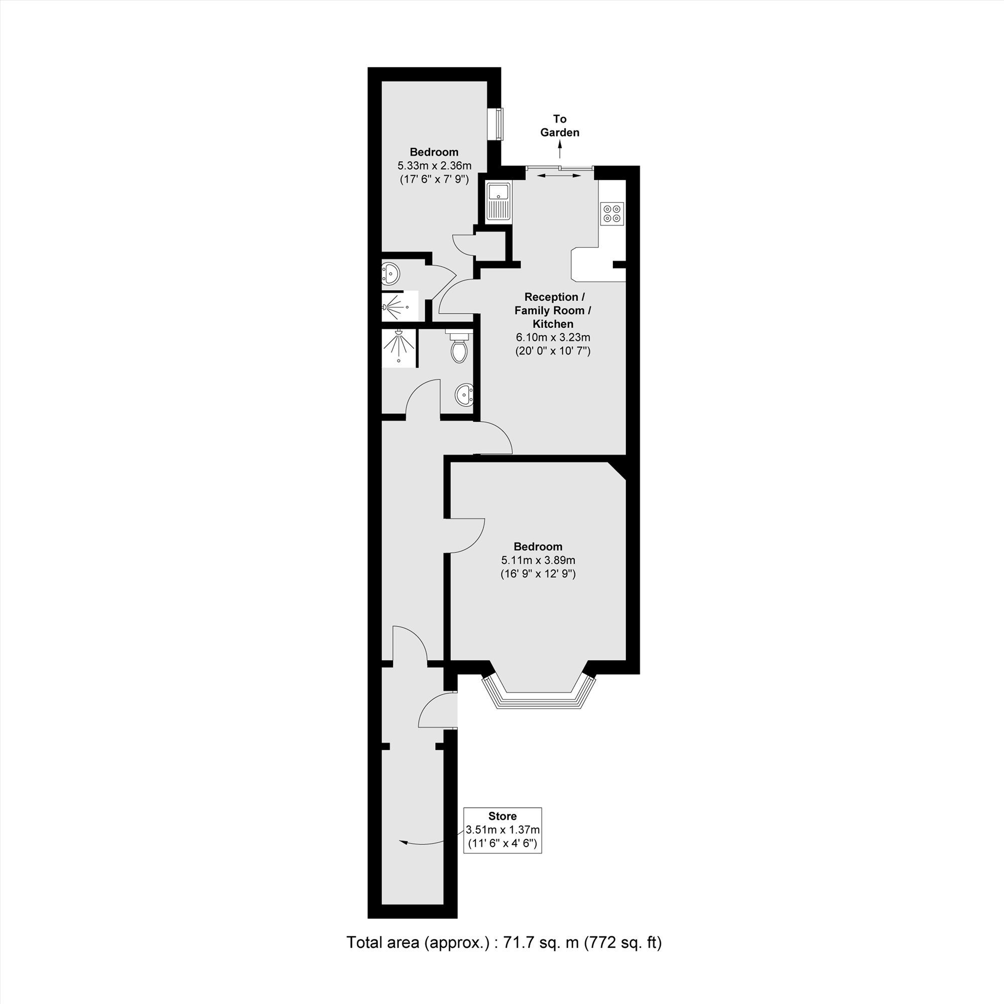 5A, Alfred Road, London floorplan