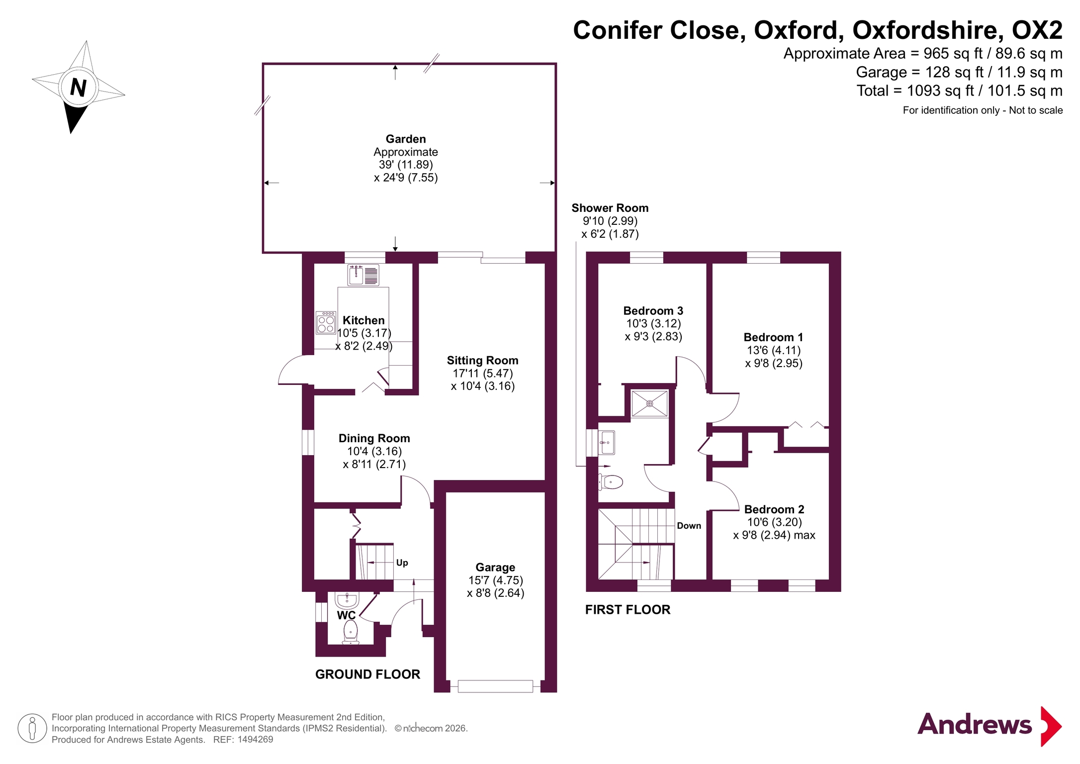 2, Conifer Close, Oxfordshire floorplan