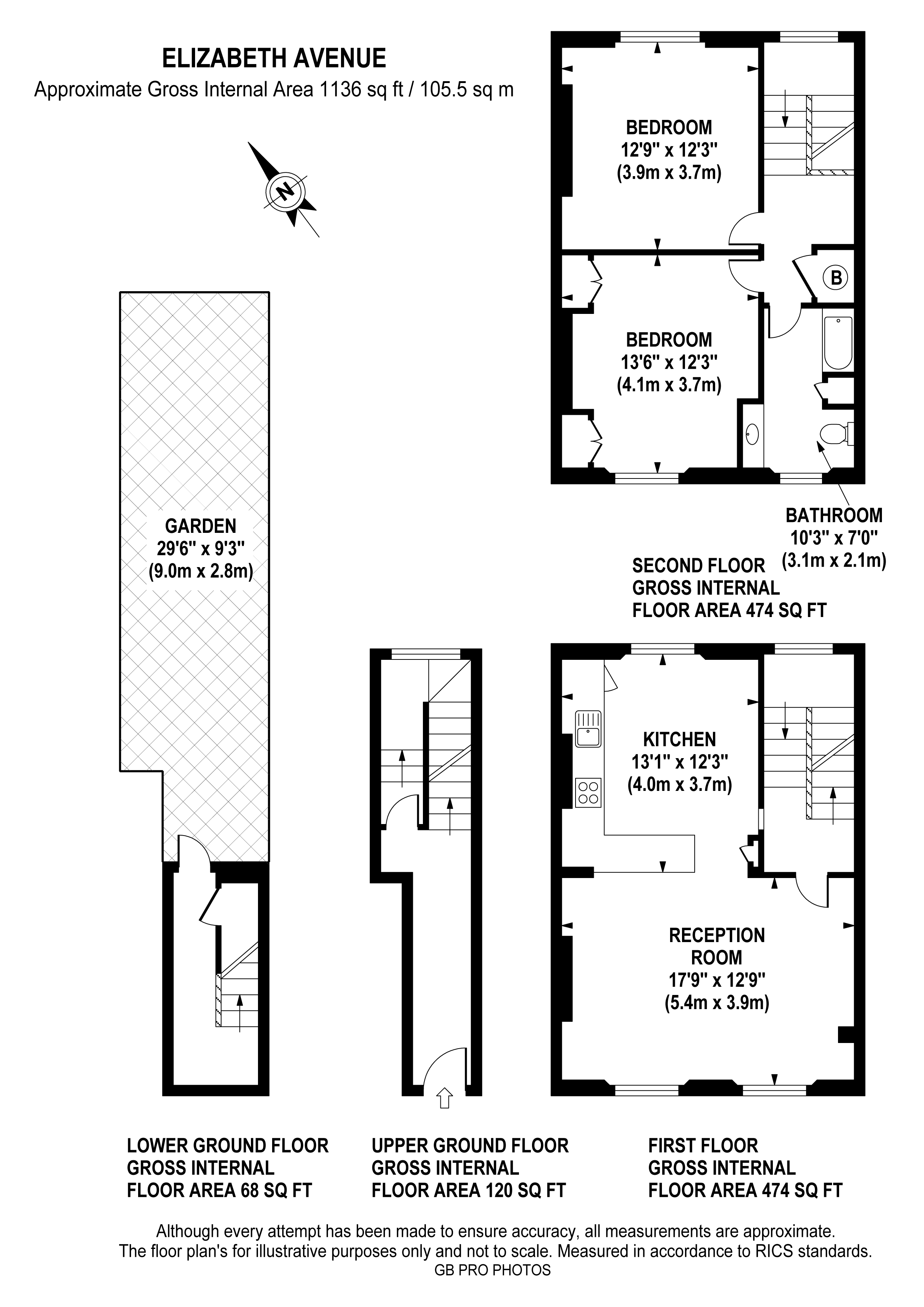 2 Bedrooms Flat to rent in Elizabeth Avenue, Islington, London N1