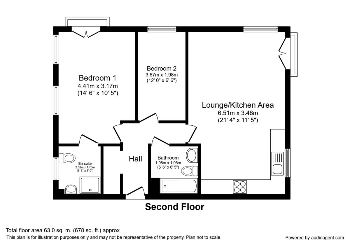 2 Bedrooms Flat to rent in Tudor Way, Beeston, Leeds LS11
