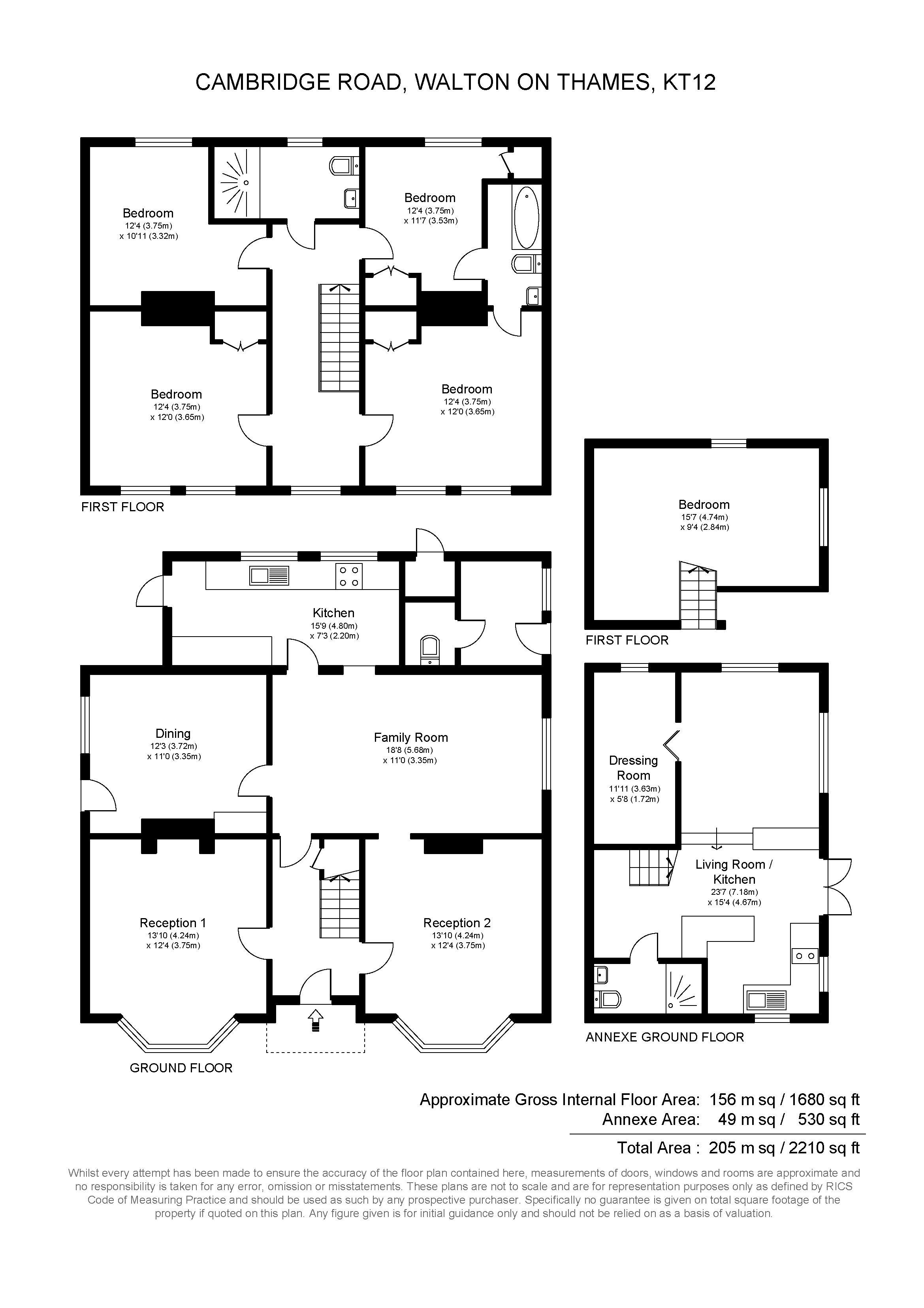 34, Cambridge Road, Walton-On-Thames floorplan