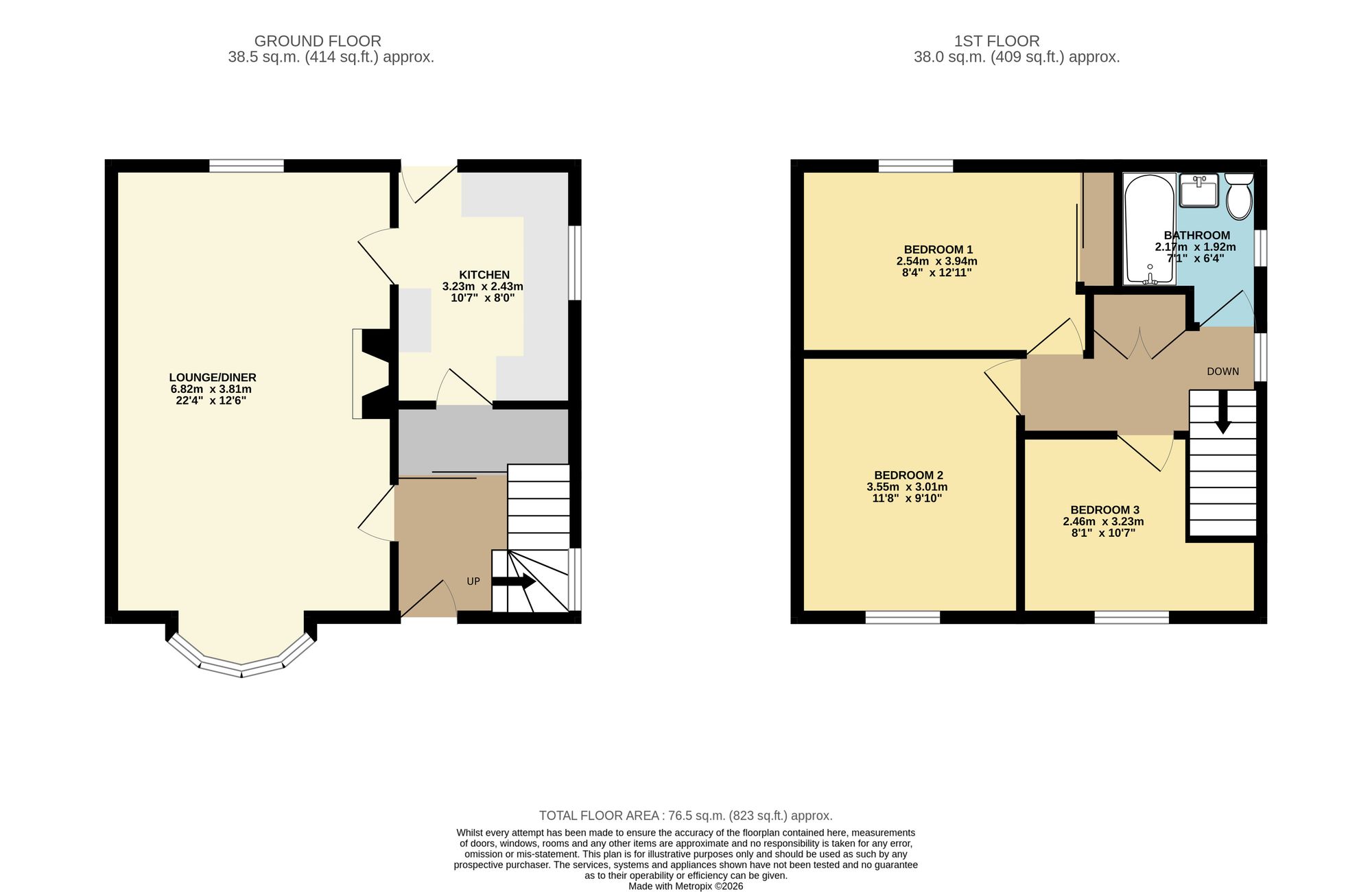 6 Grasmere Avenue, Chesterfield floorplan
