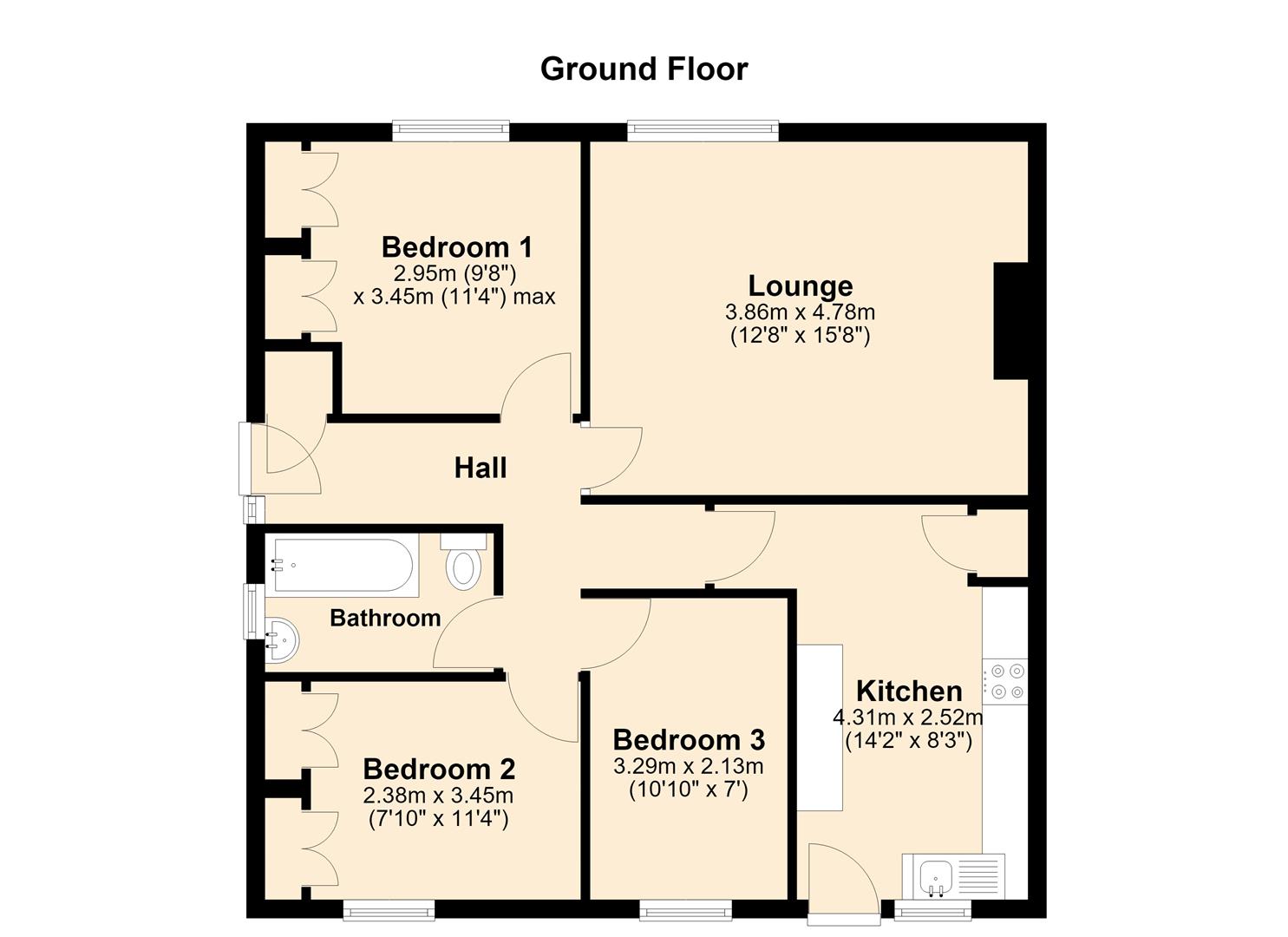 55, Winchester Close, Hull floorplan