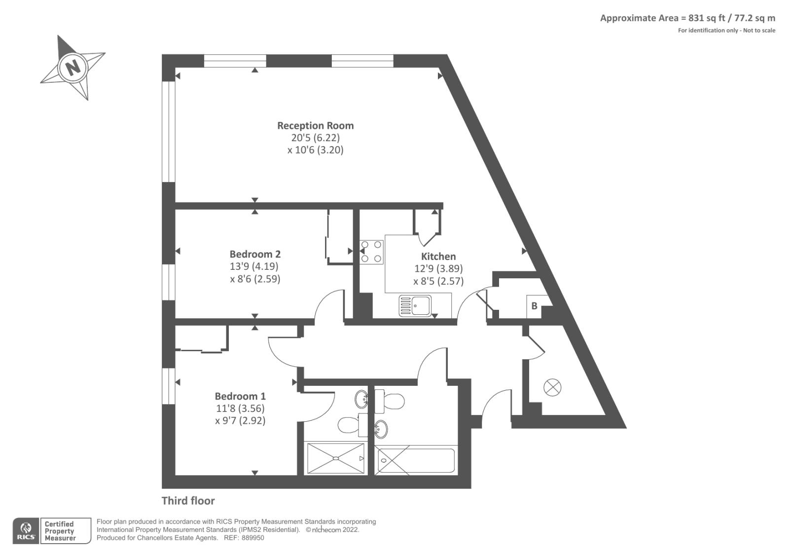 Apartment 3, Bamboo House, 11, Market Street, Berkshire floorplan