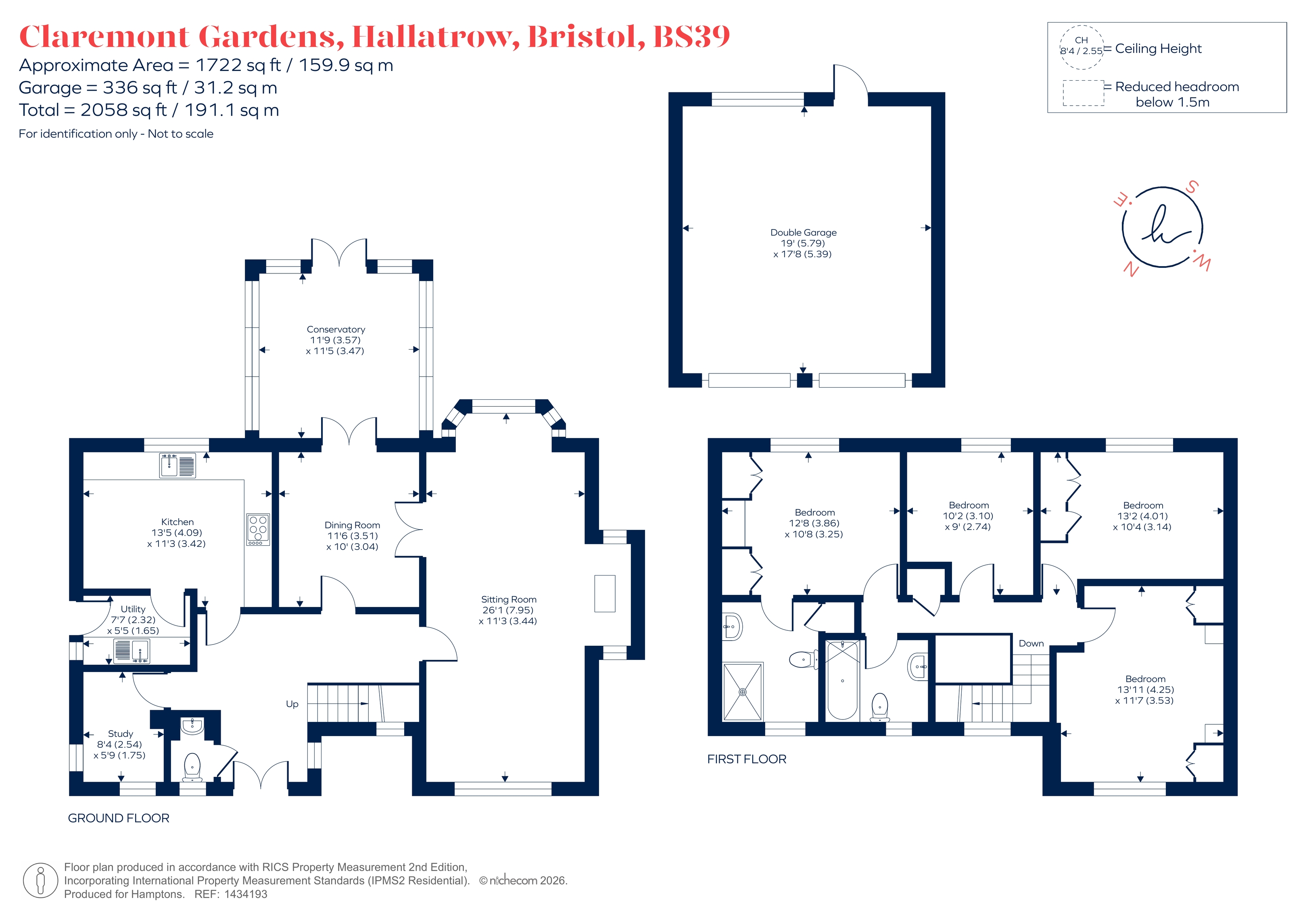 1, Claremont Gardens, Hallatrow floorplan