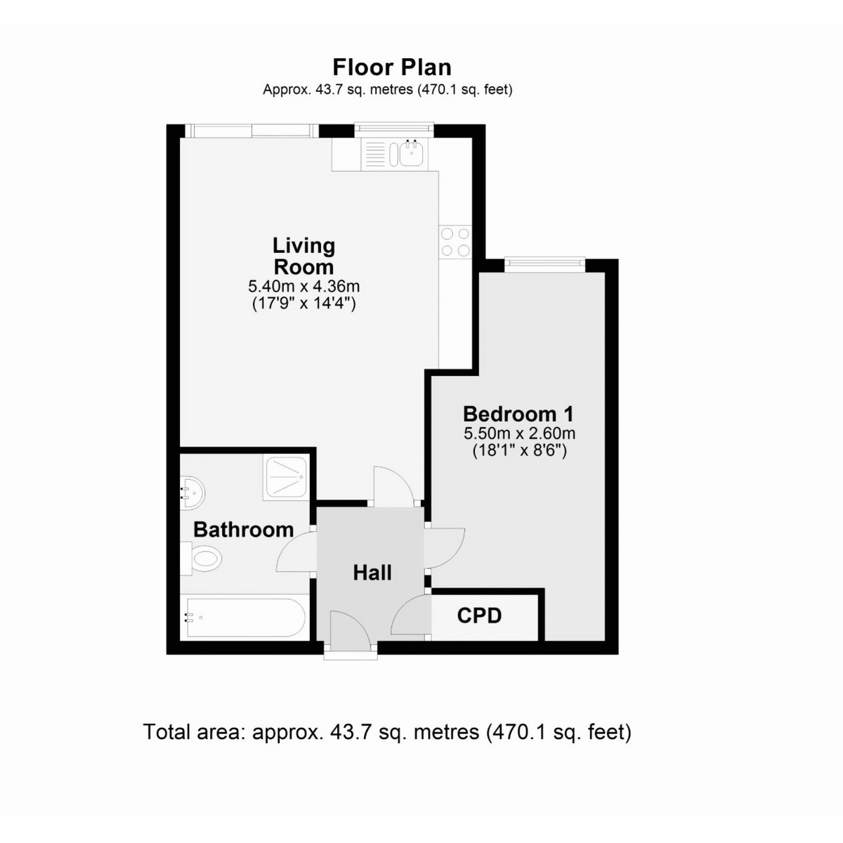 8 Windsor Court, Hoxton Close, Ashford floorplan