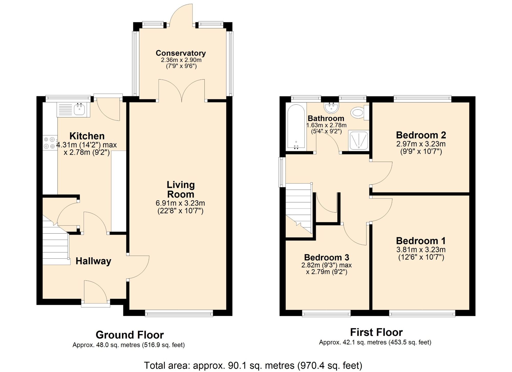 1 Collins Drive, Accrington floorplan