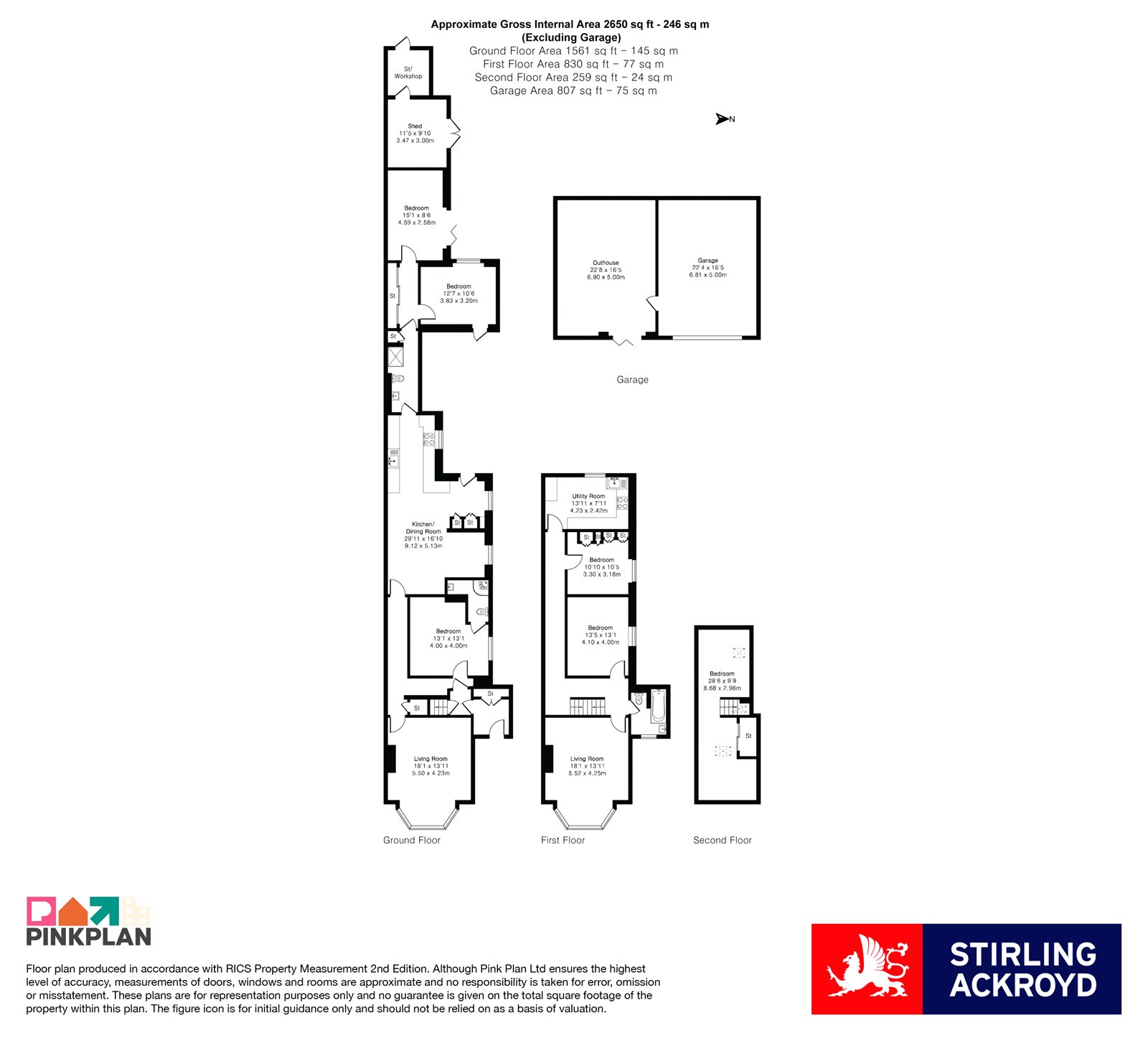 83, Vicarage Road, Surrey floorplan