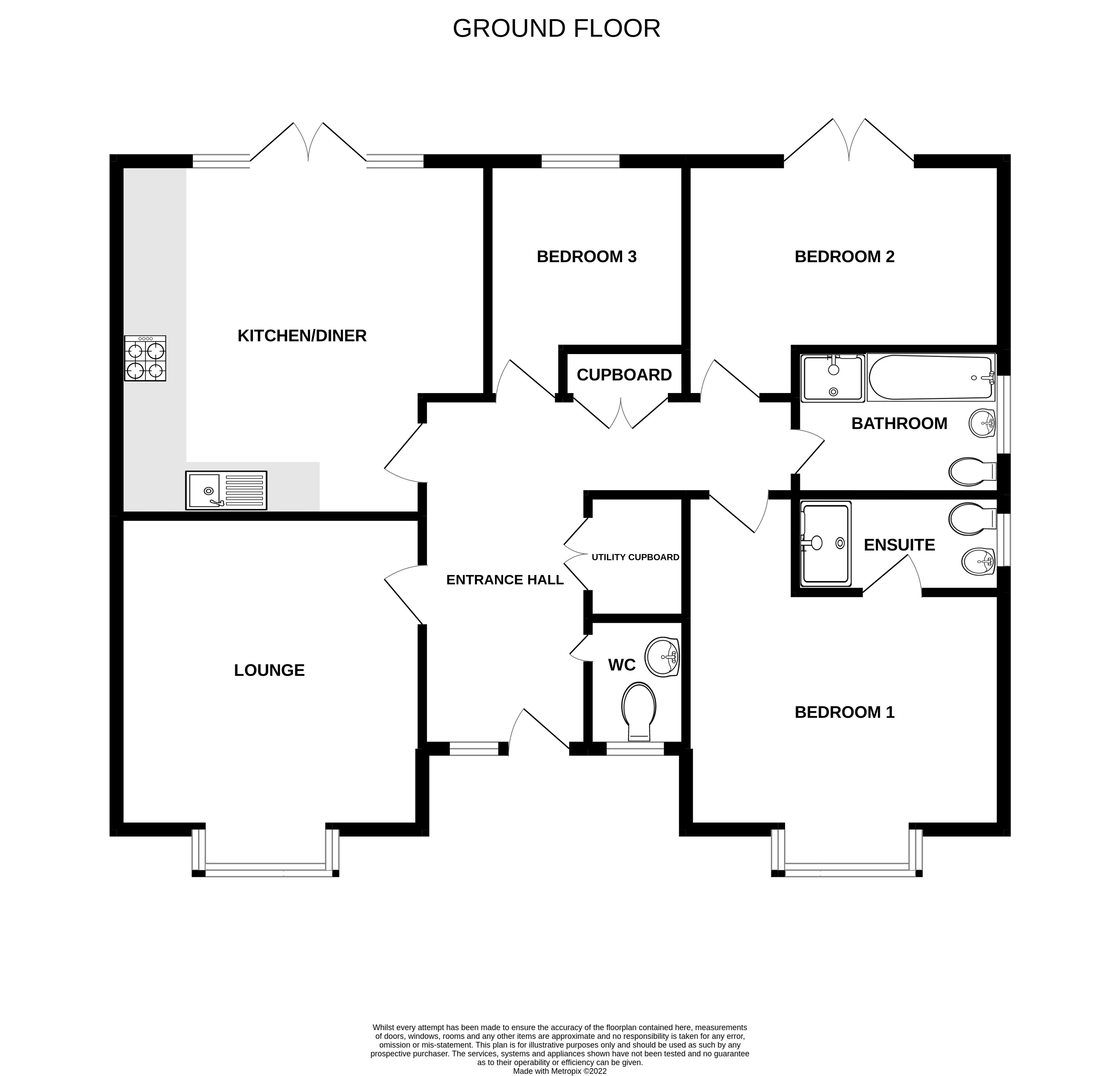 Barbrook Lane, Tiptree, Colchester CO5, 3 bedroom detached bungalow for