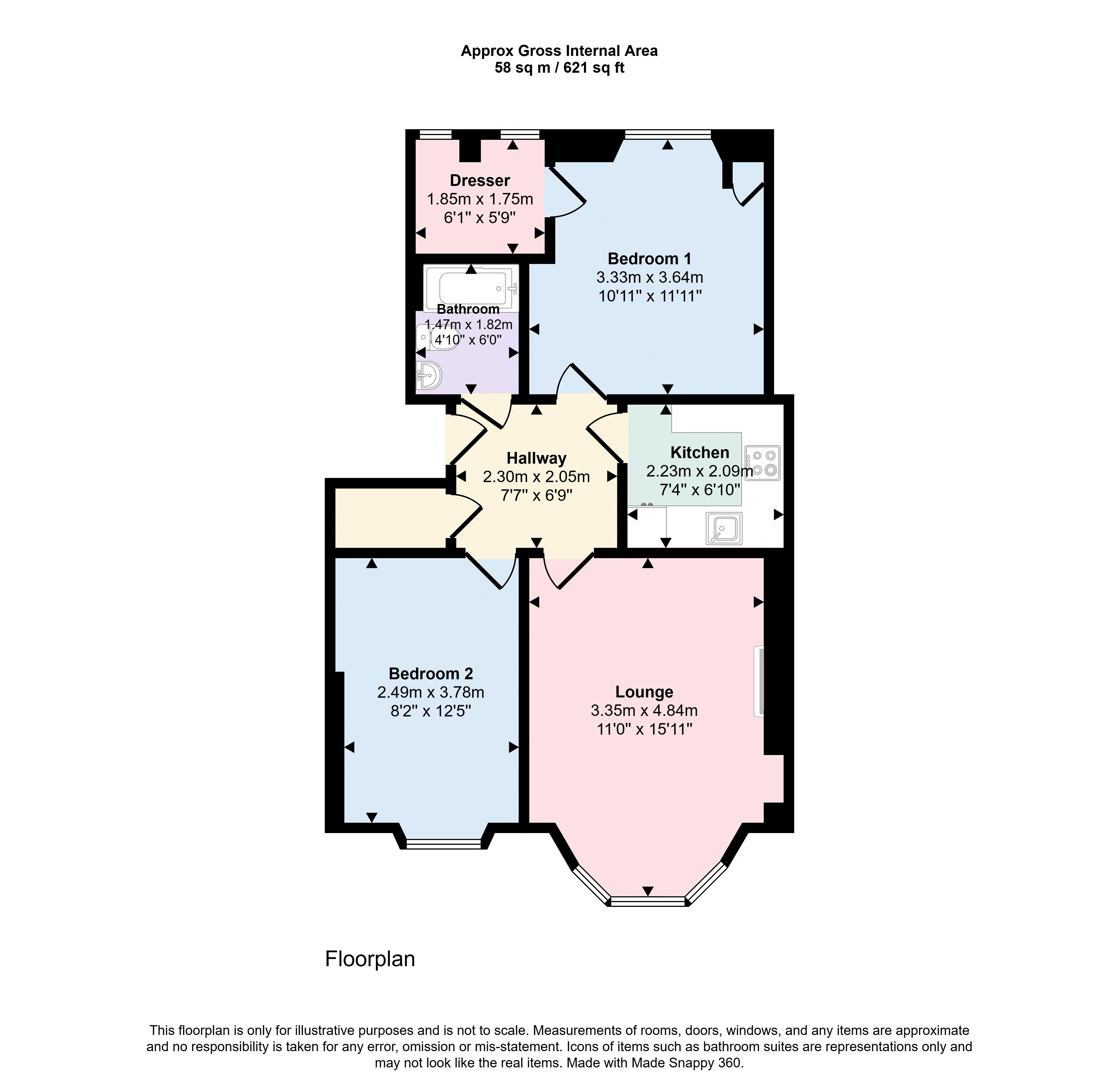 Flat 5, 37, Bonhill Road, Dumbarton floorplan