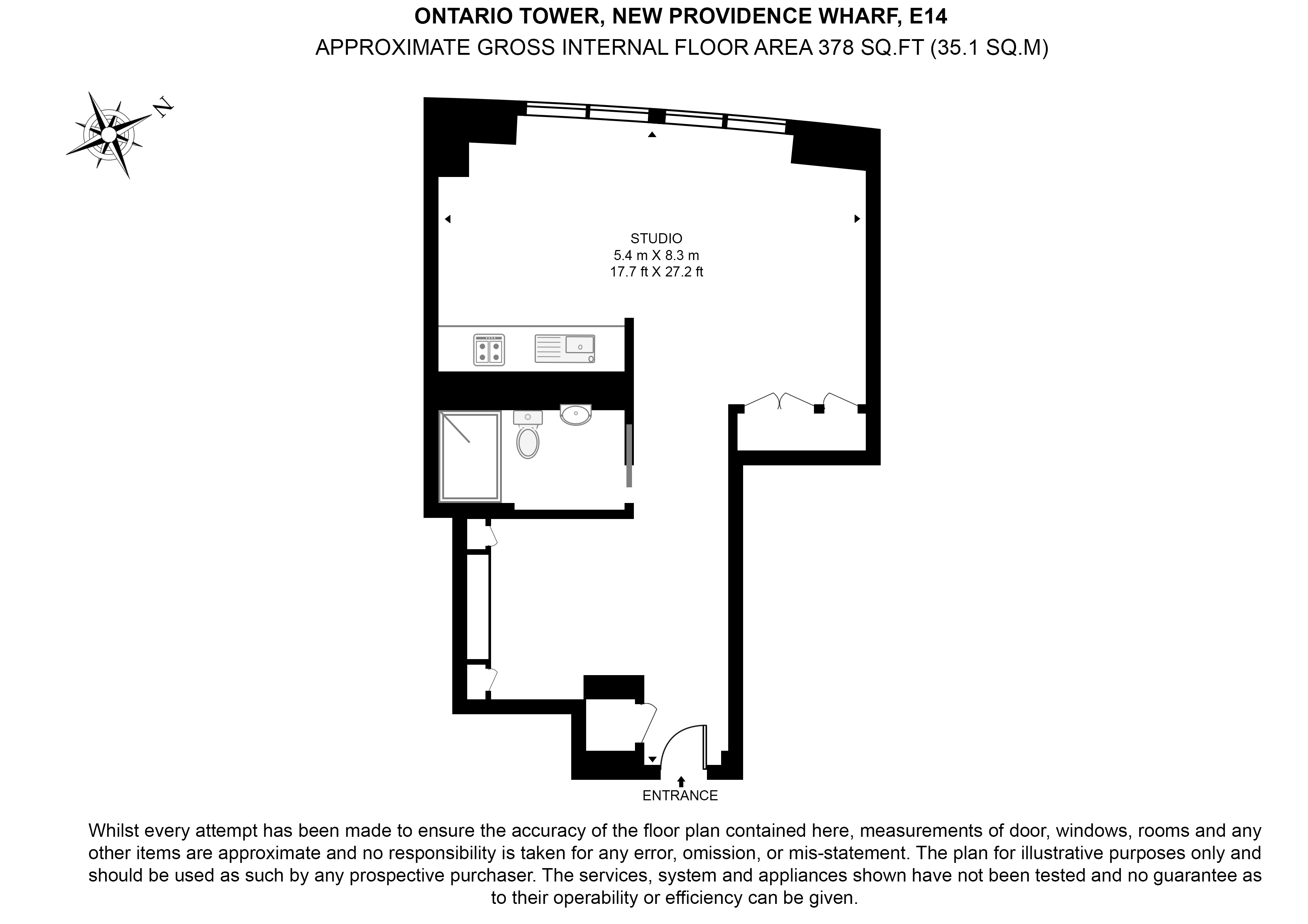 1209,, Ontario Tower, Canarry Wharf floorplan
