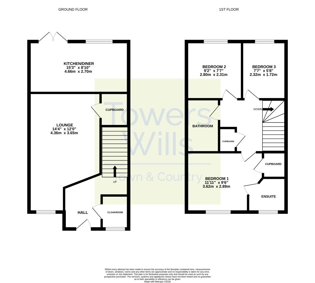 55, Falcon Road, Yeovil floorplan