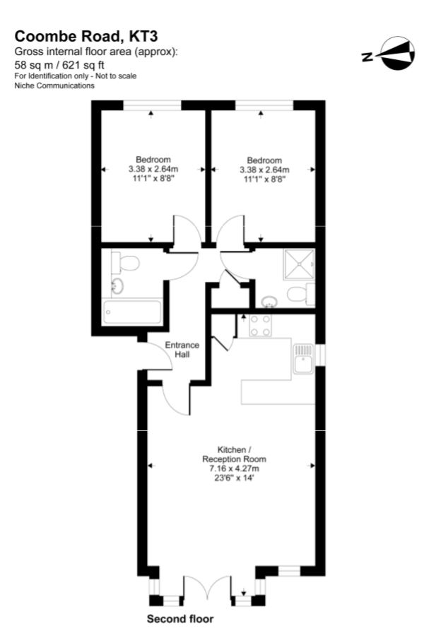 95 Holly Mansions, Coombe Road, New Malden floorplan