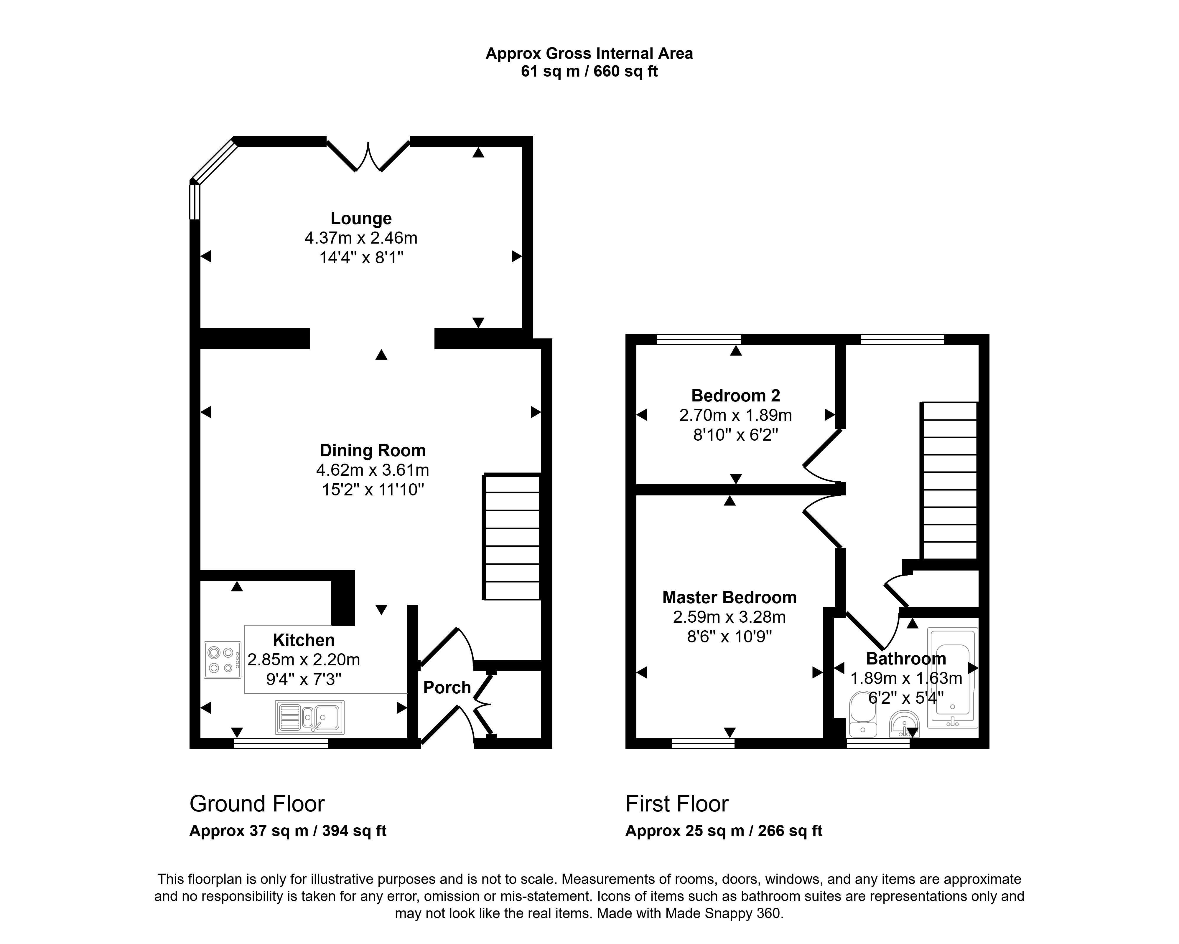 46, Brougham Court, Peterlee floorplan