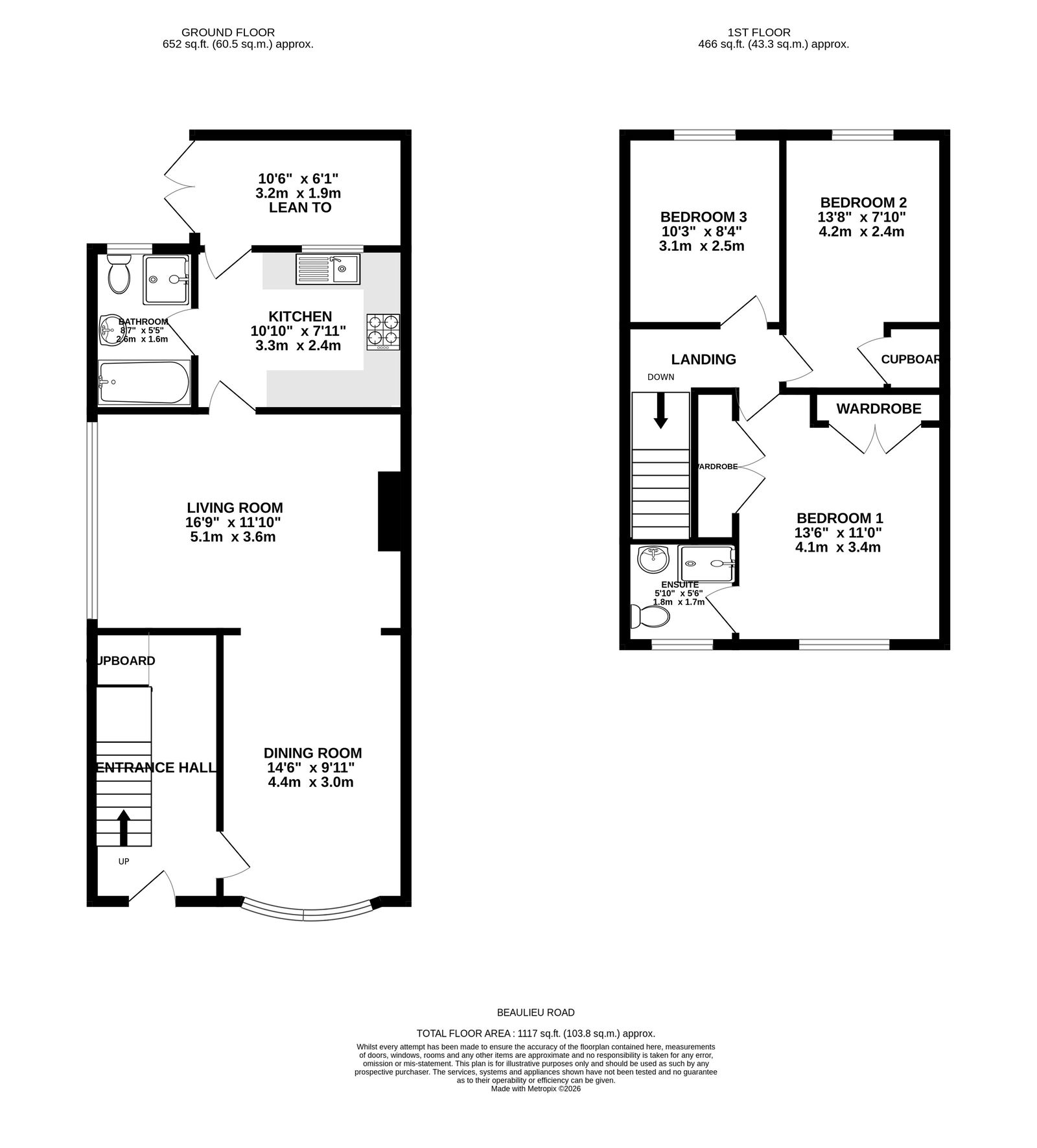 20, Beaulieu Road, Southampton floorplan