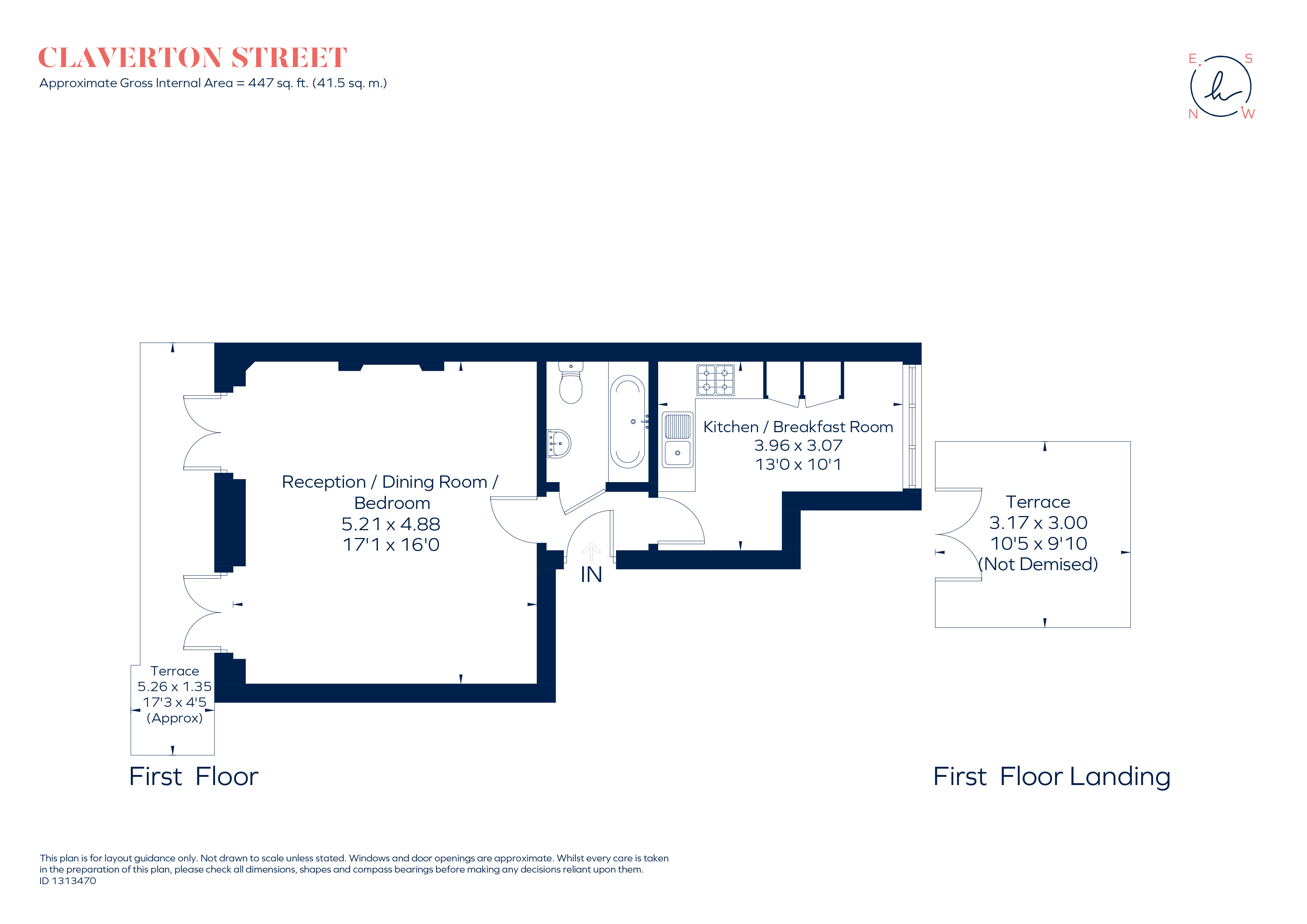 3C, Claverton Street, London floorplan