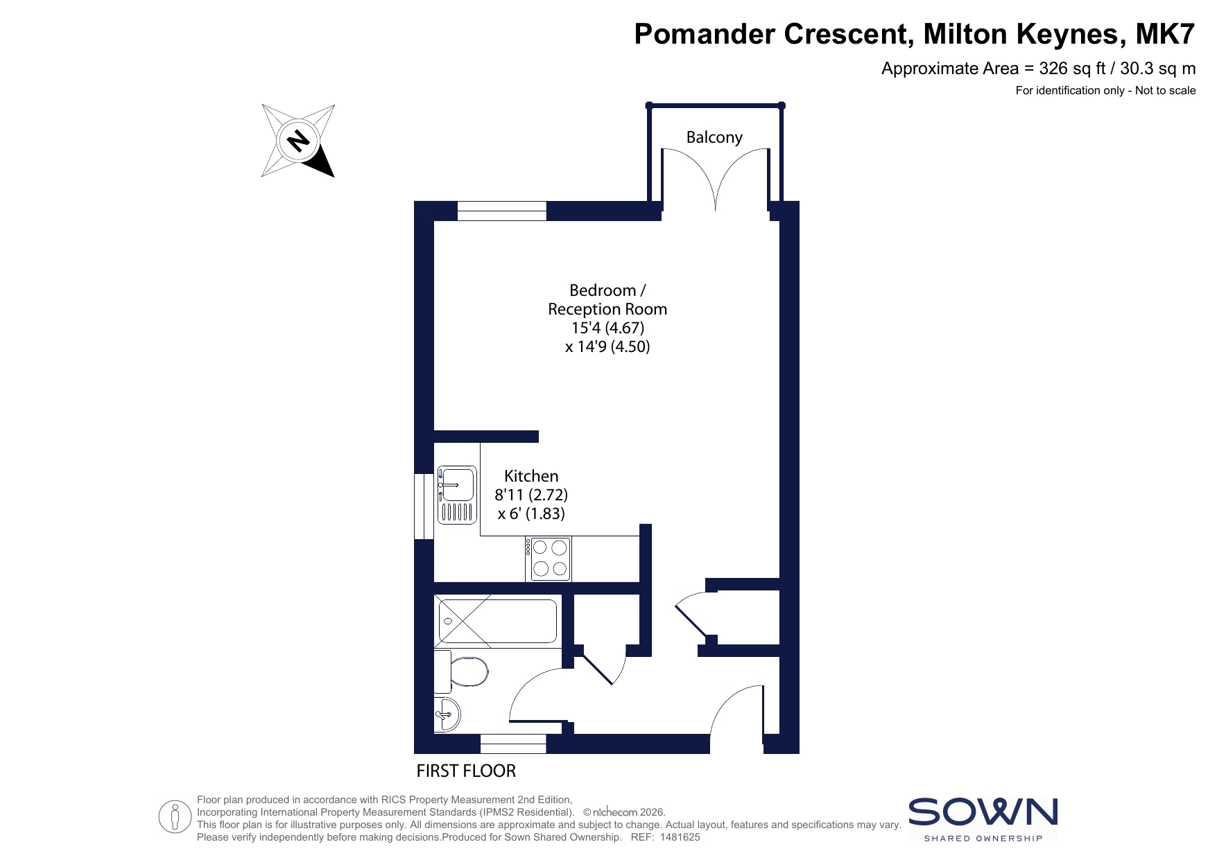 SNG SO, 44, Pomander Crescent, Milton Keynes floorplan