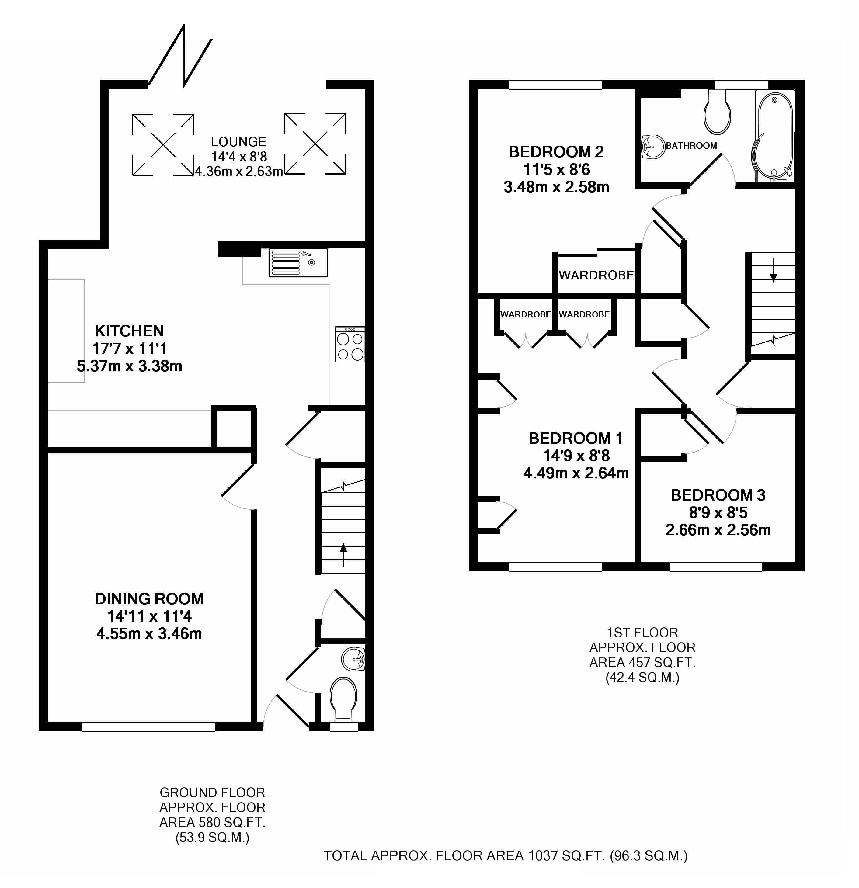 3 Bedrooms Terraced house for sale in Hangar Road, Tadley RG26