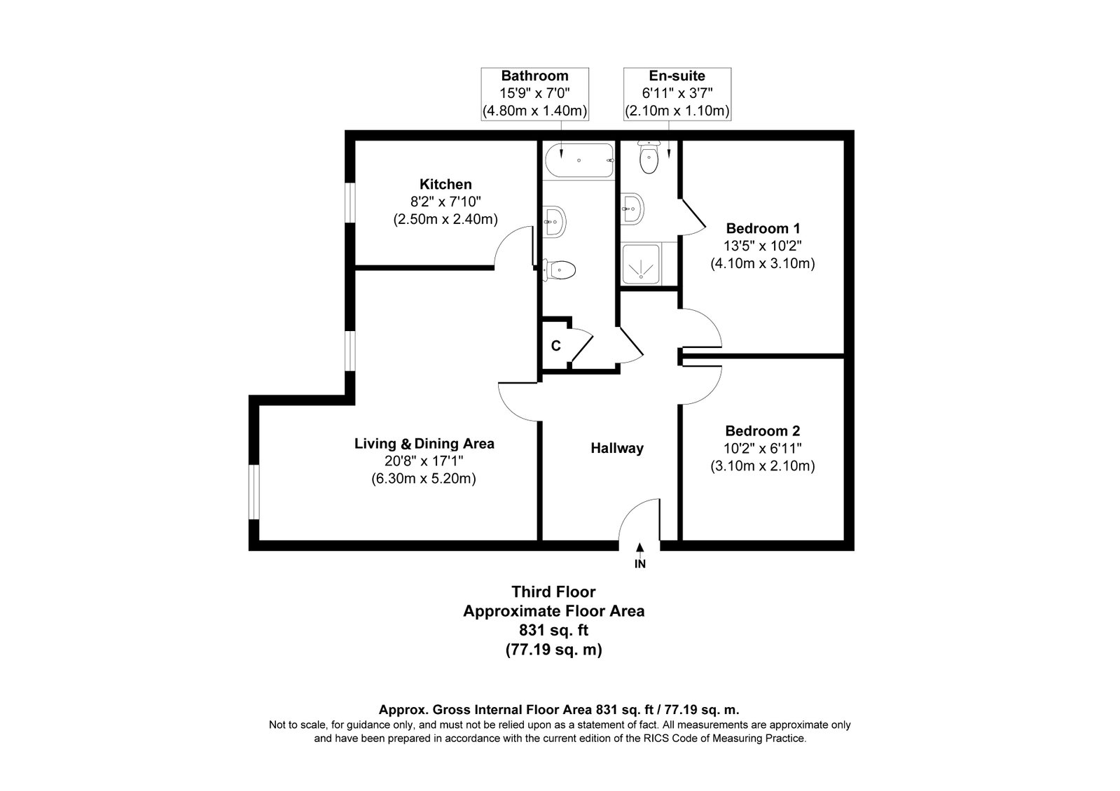 15, Elizabeth Fry Place, London floorplan