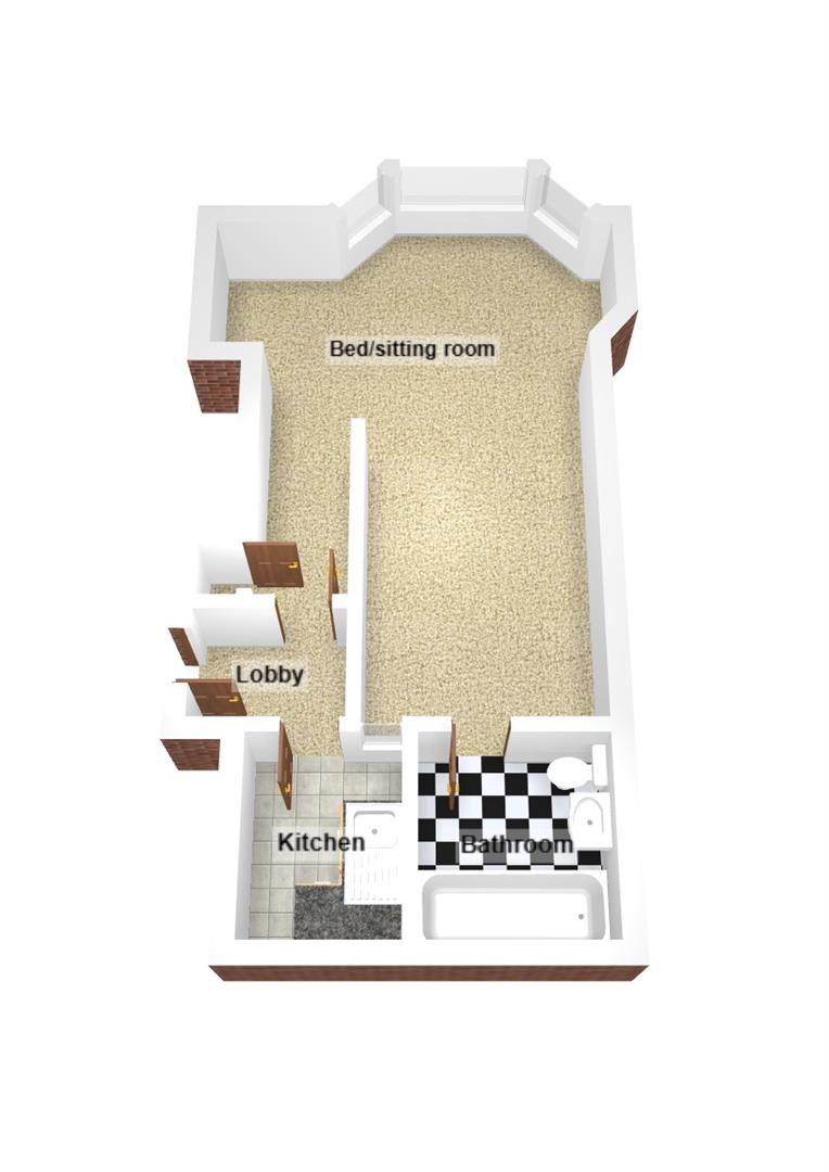 Flat 4, Birley Hall, 15, Burlington Road, Swanage floorplan