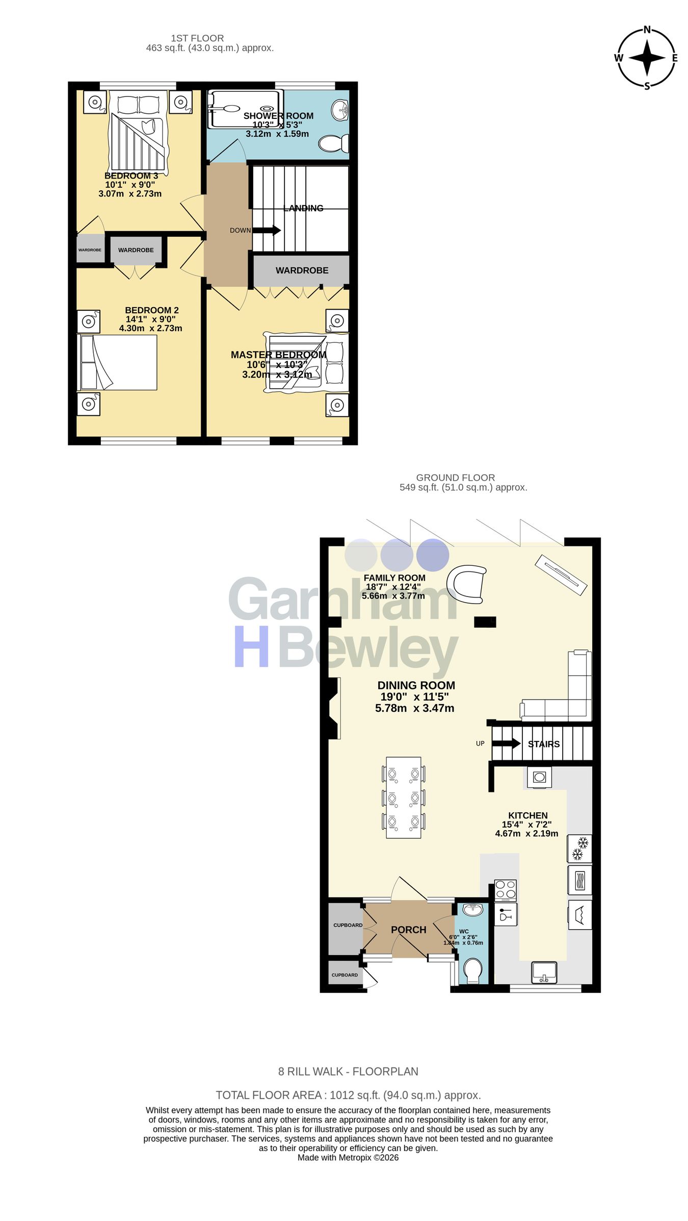 8, Rill Walk, East Grinstead floorplan