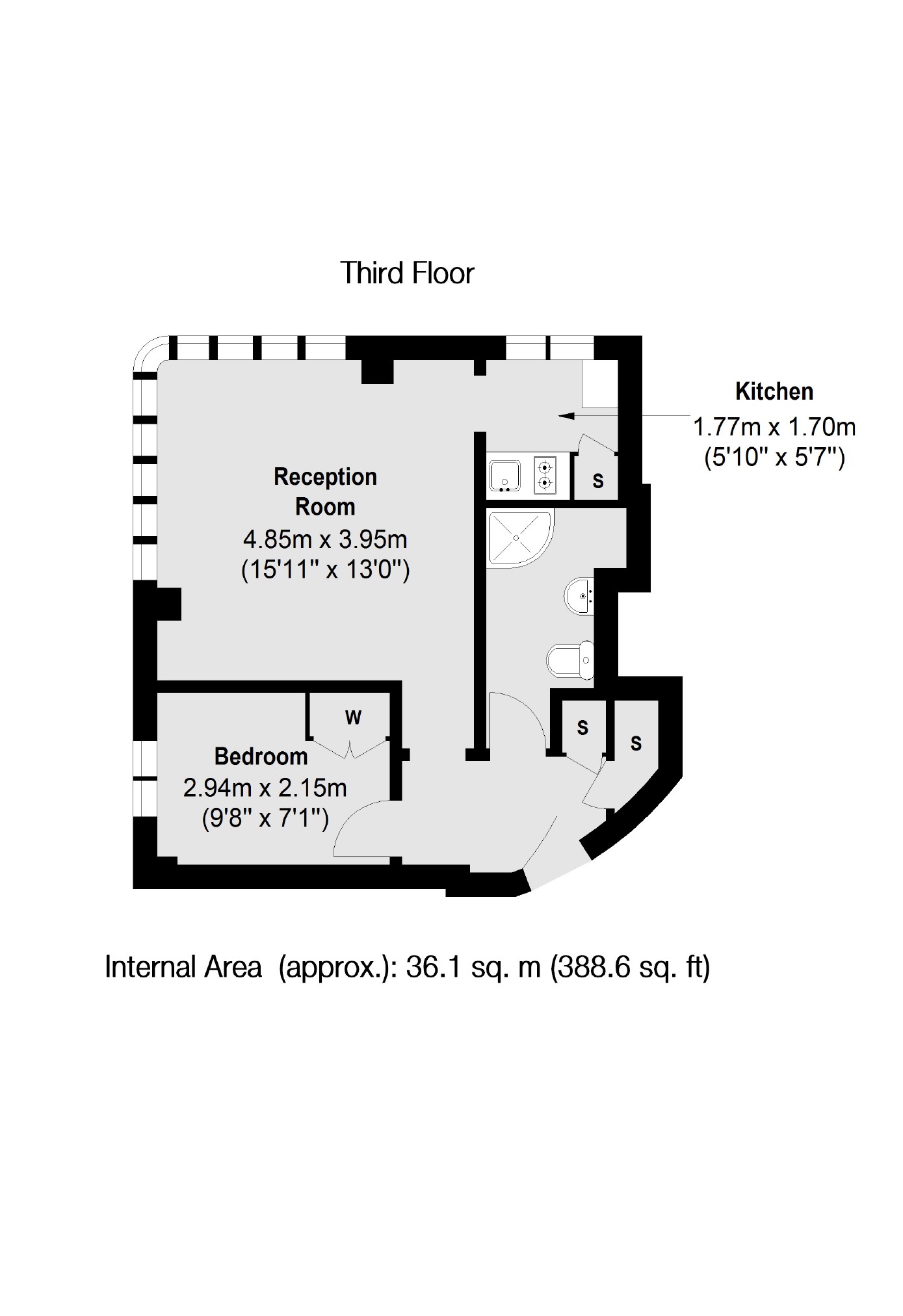 Flat 107, Portsea Hall, Portsea Place, London floorplan