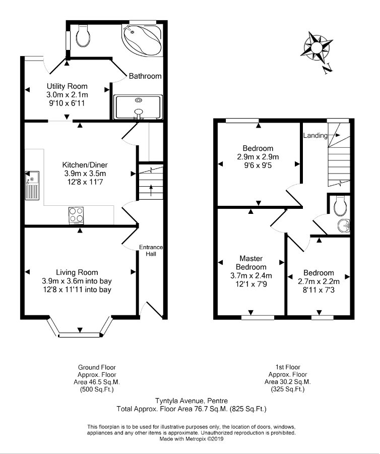 3 Bedrooms  for sale in Tyntyla Avenue, Ystrad, Pentre CF41