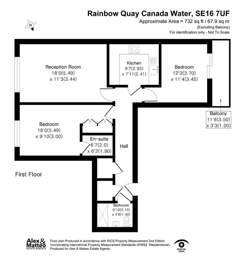 Flat 3, Block 7, Rainbow Quay, Canada Water floorplan
