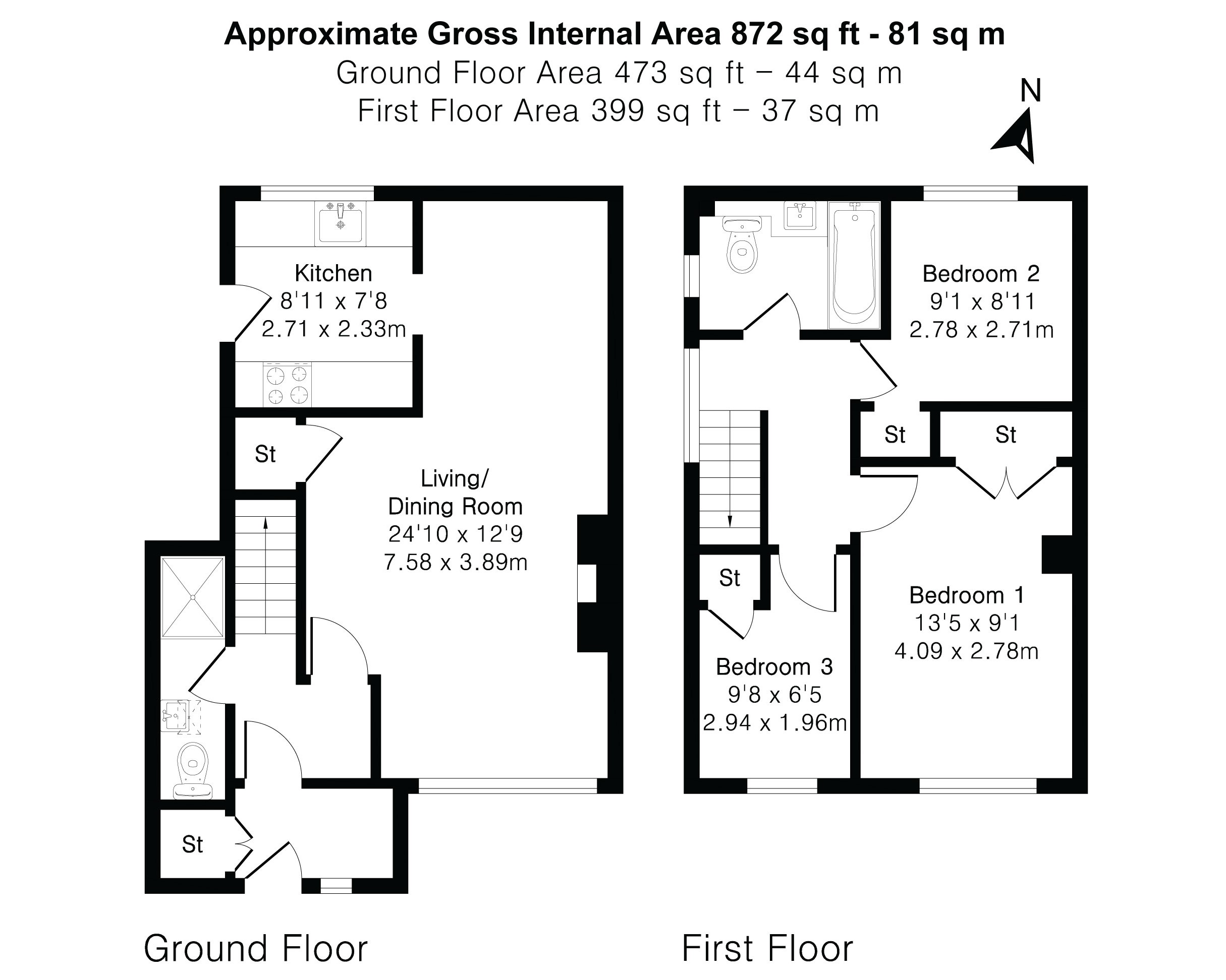 23, Resbury Close, Sawston floorplan