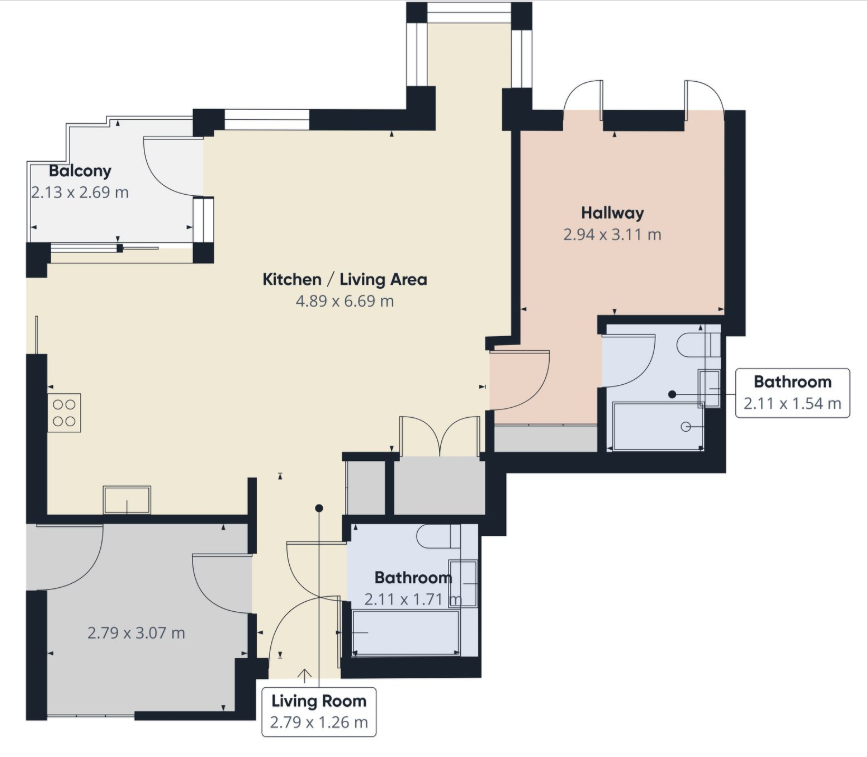 112 Belvedere Row Apartments, Fountain Park Way, London floorplan