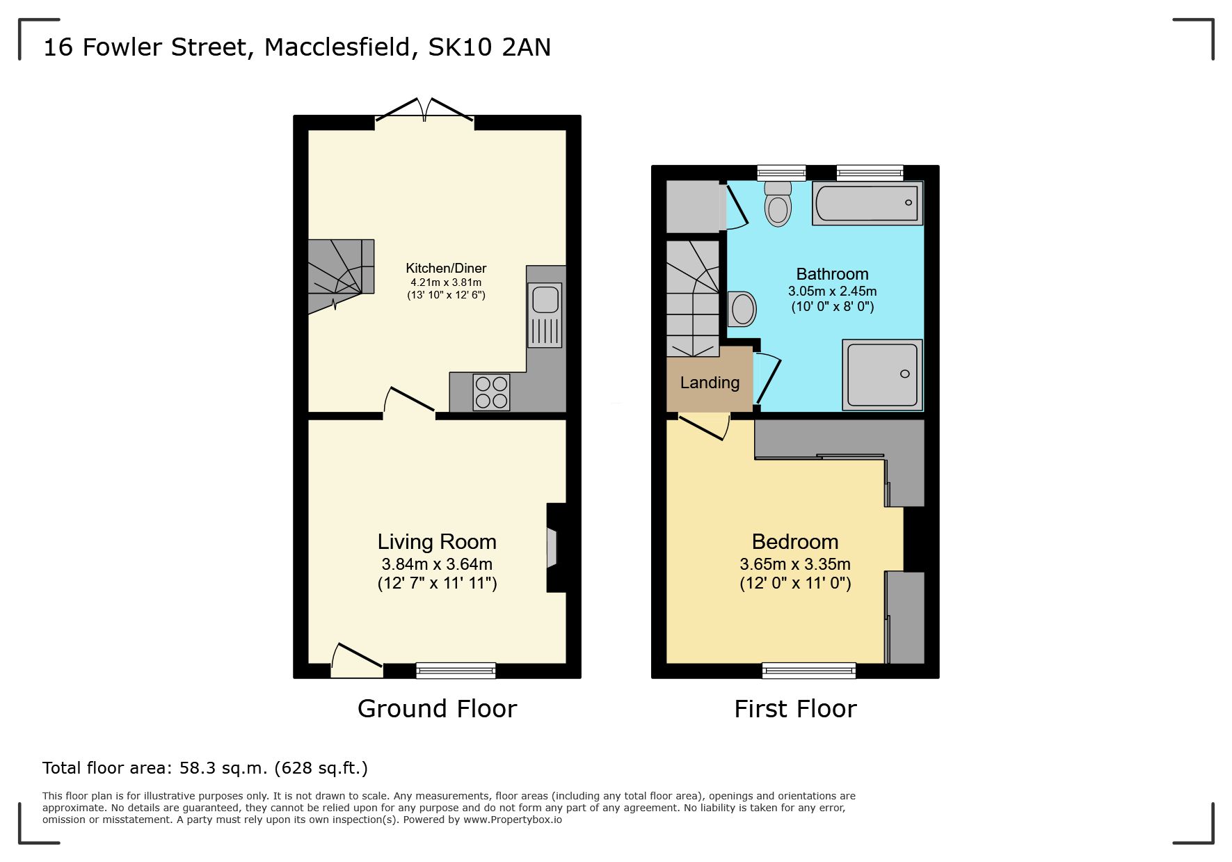 16, Fowler Street, Cheshire floorplan