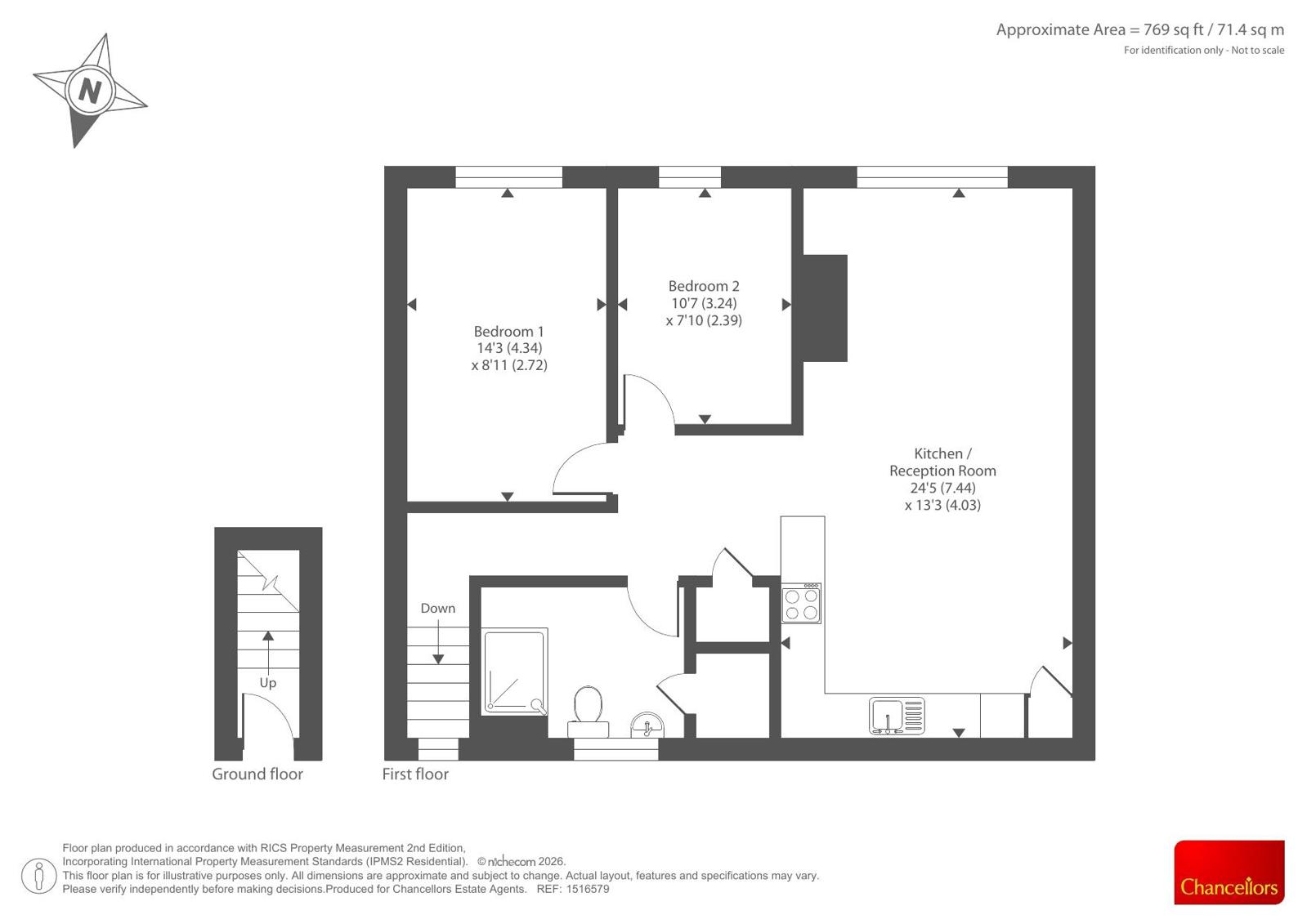 Flat 7 Bowles Court,, Sunny Way, London floorplan