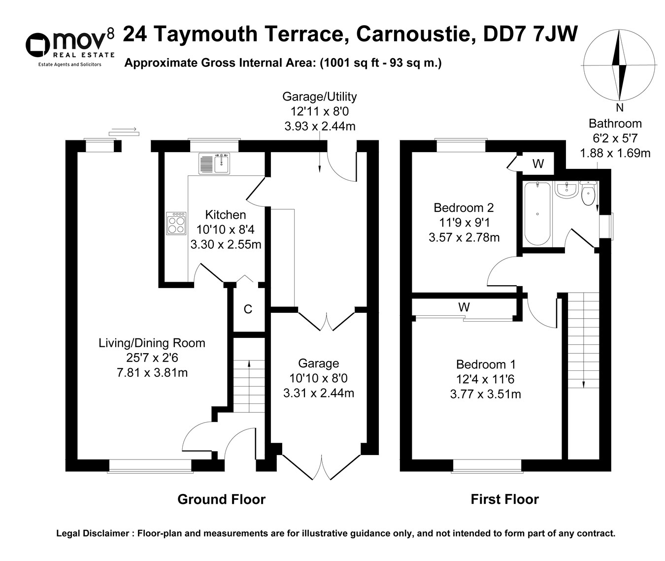 Taymouth Terrace, Carnoustie DD7, 2 bedroom semidetached house for
