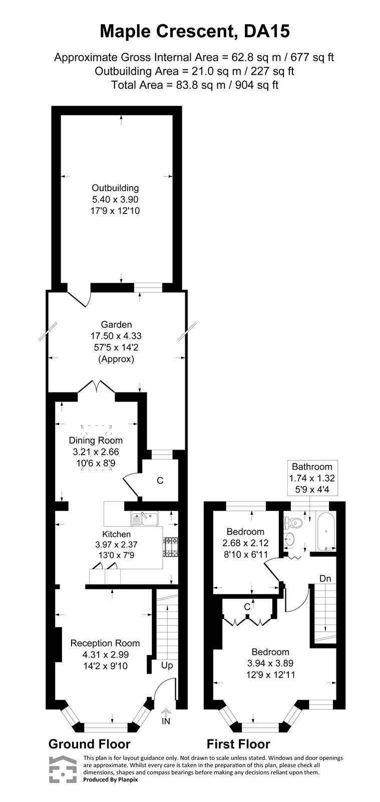 58, Maple Crescent, Kent floorplan
