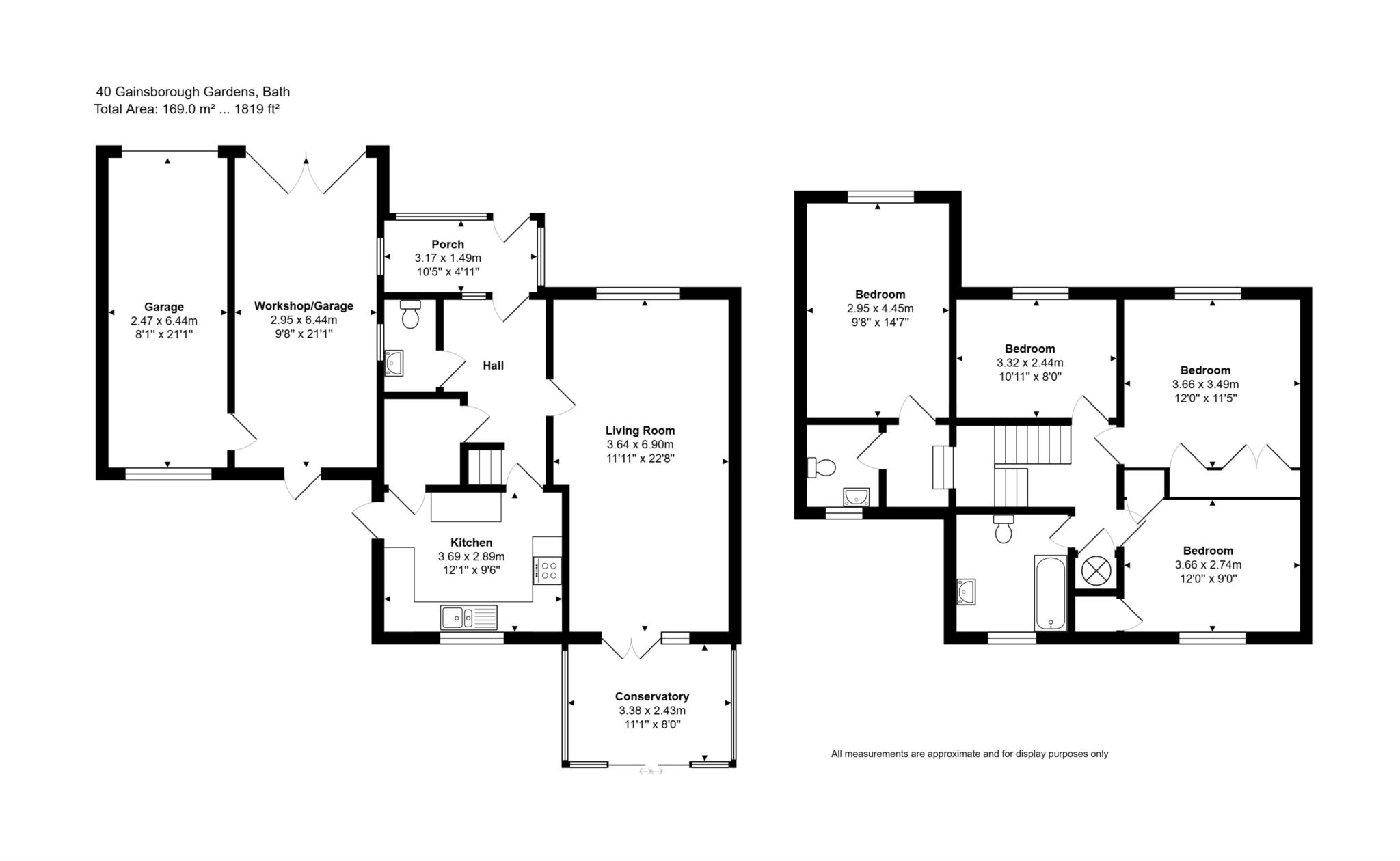 40, Gainsborough Gardens, Bath floorplan