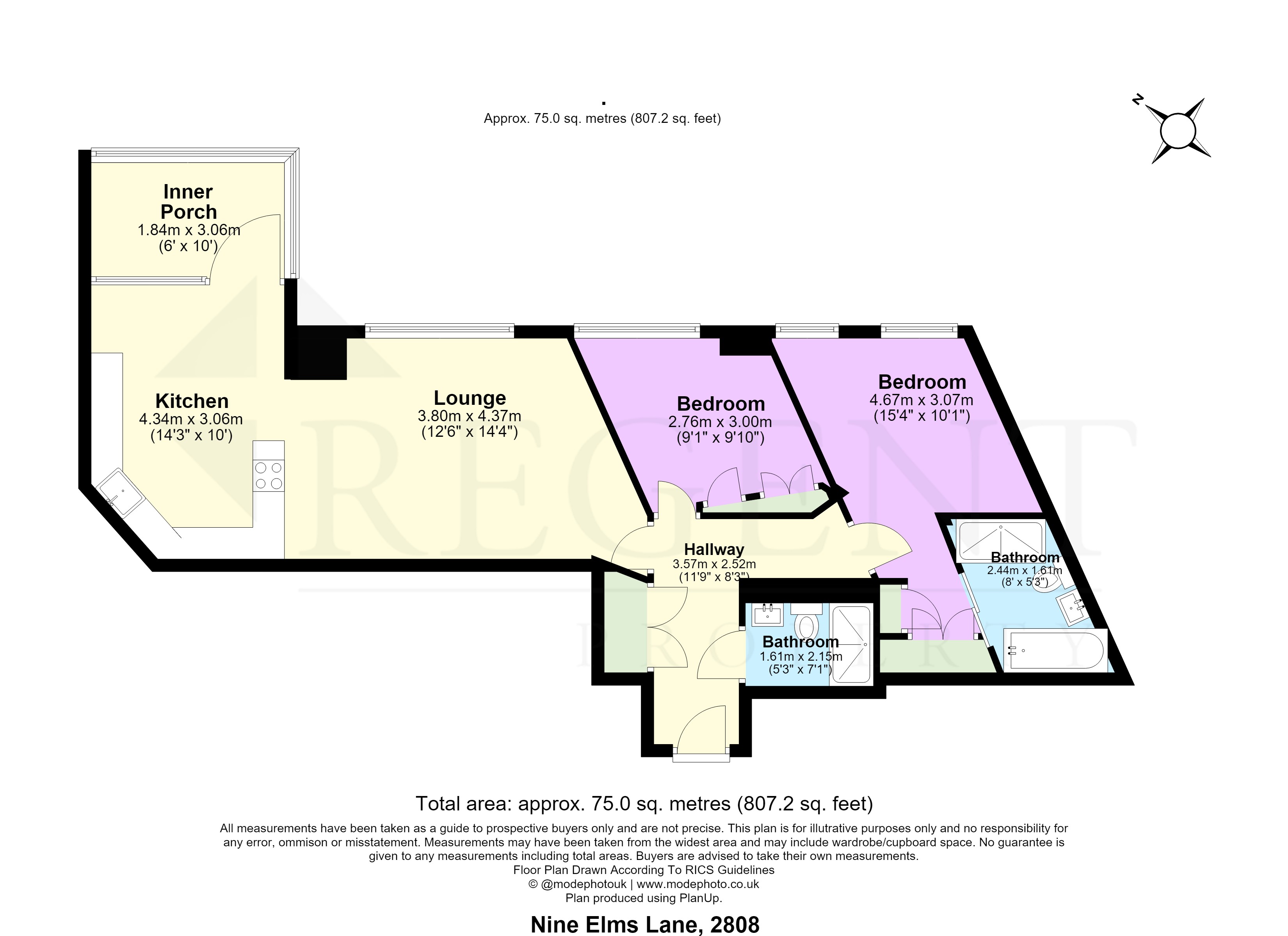 1, Apartment 2808, Nine Elms Lane, London floorplan
