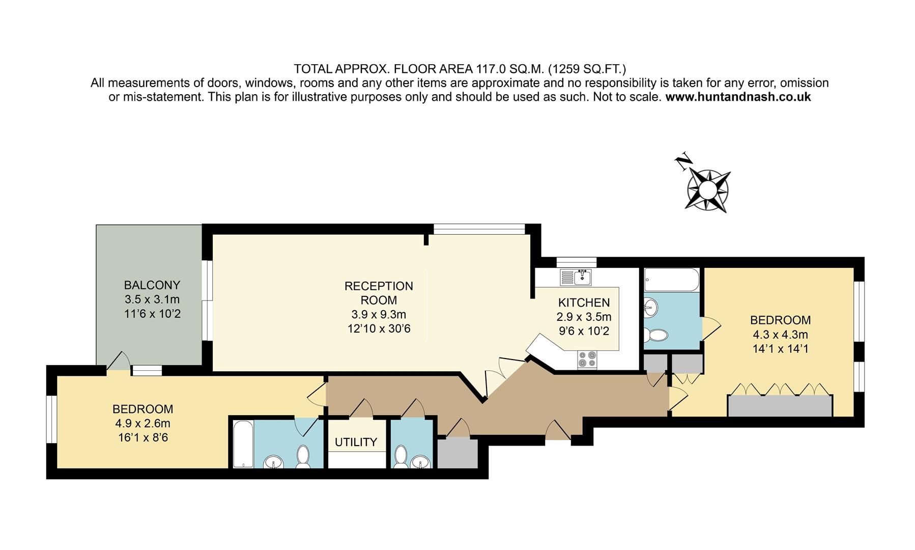 Apartment 4, Rousbury, Shoppenhangers Road, Maidenhead floorplan