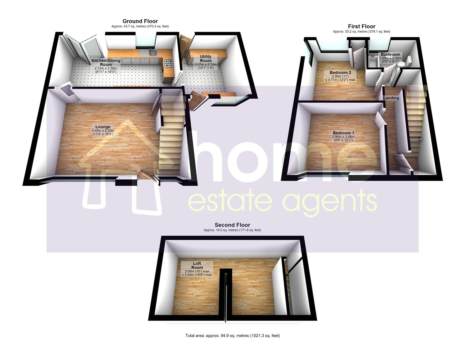 15, Borrowdale Crescent, Ashton-Under-Lyne floorplan