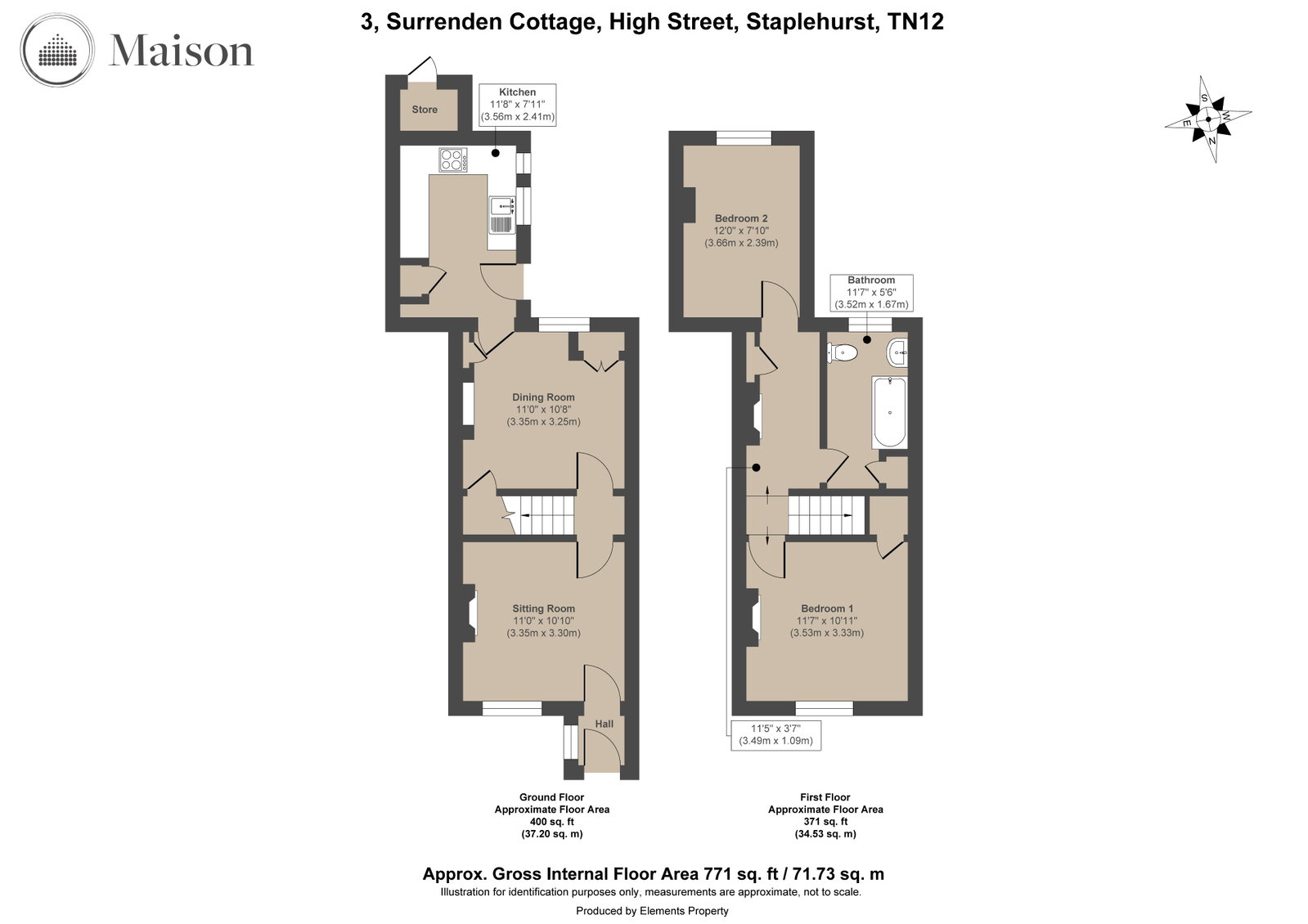 Surrenden Cottage,3, High Street, Tonbridge floorplan