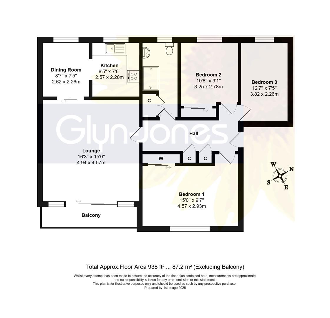 15 Fitzalan Court, Rackham Road, Rustington floorplan