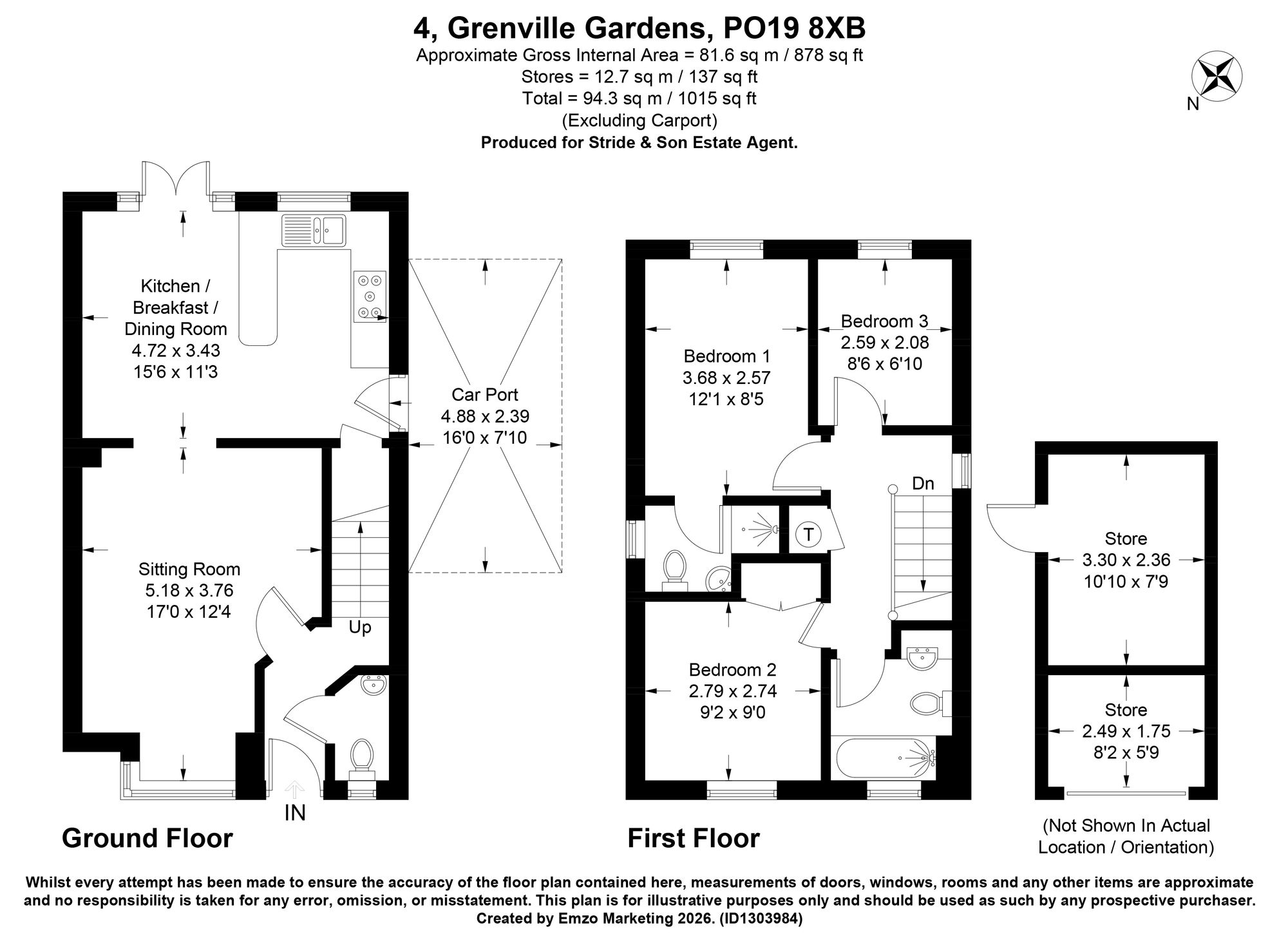 4, Grenville Gardens, Chichester, PO19 floorplan
