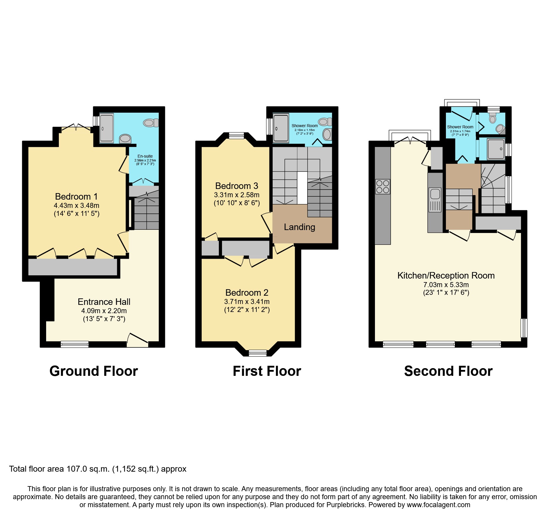 2 Sunny Bank, Princes Square, Looe floorplan