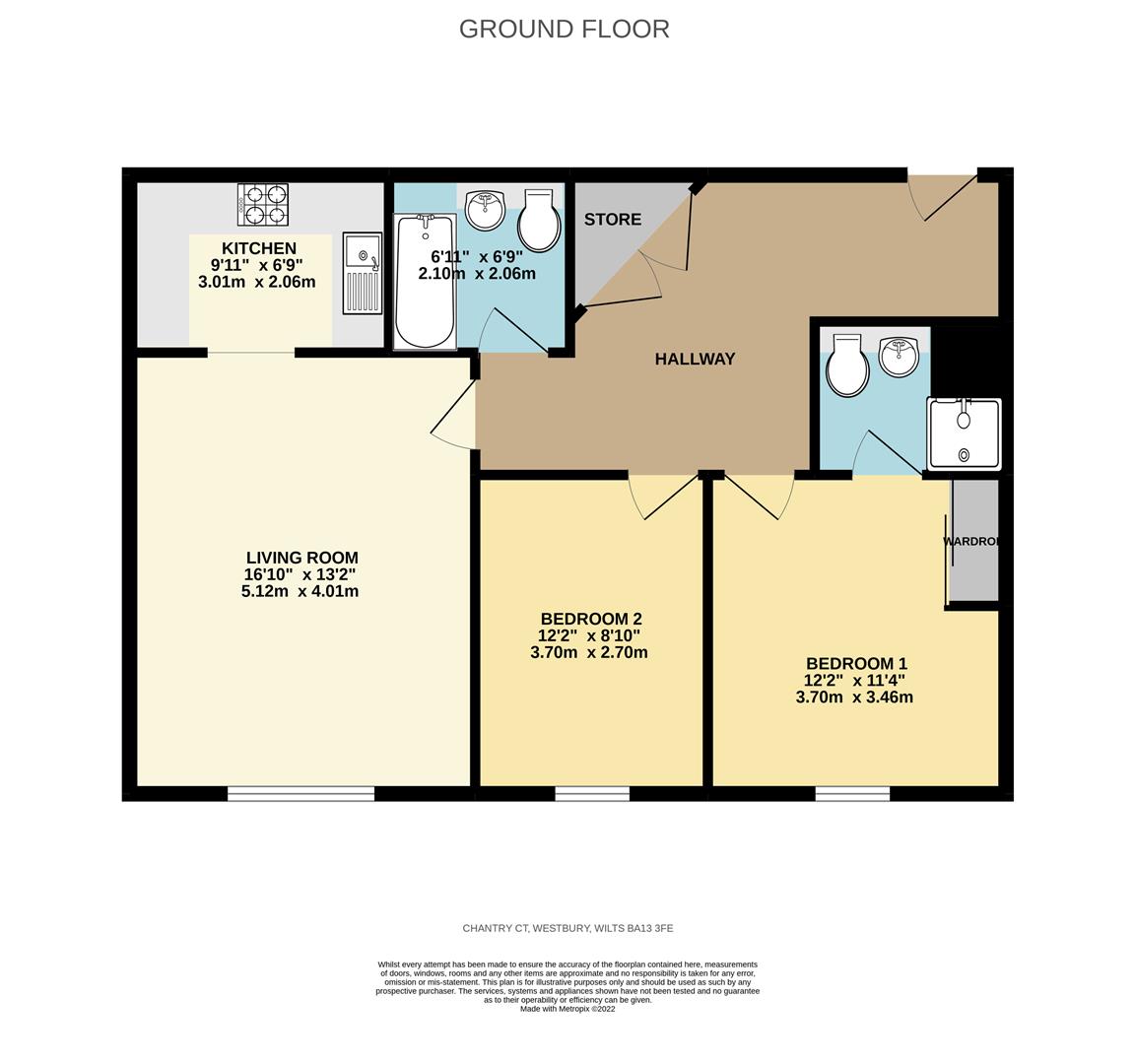 Merchant House, Chantry Court, Westbury BA13, 2 bedroom flat for sale