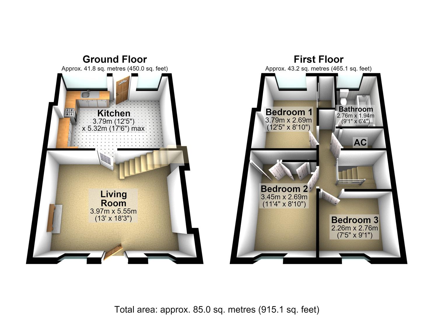 33, Long Row, Llanelli floorplan