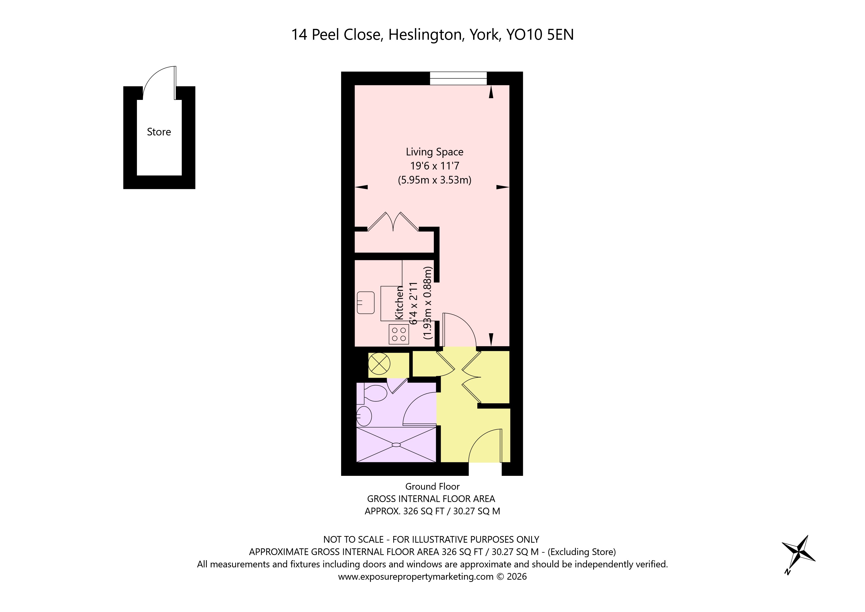14, Peel Close, York floorplan