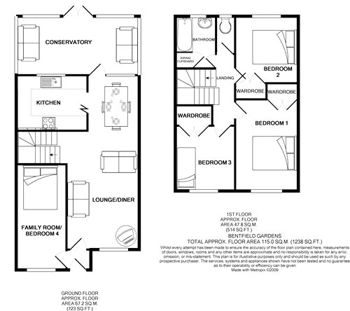 3 Bedrooms Terraced house to rent in Bentfield Gardens, Stansted CM24