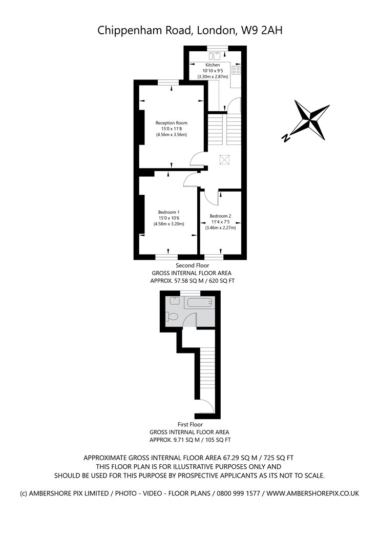 Flat 3, 13, Chippenham Road, London floorplan