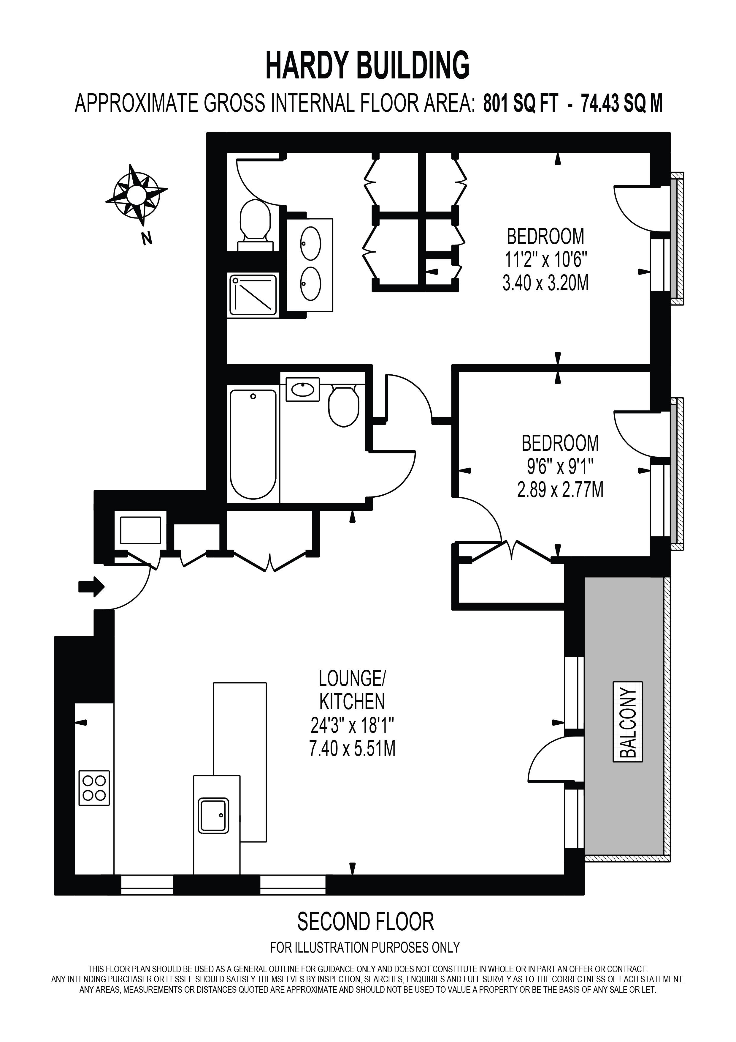 2 Bedrooms Flat to rent in Hardy Building, West Hampstead Square, West Hampstead, London NW6